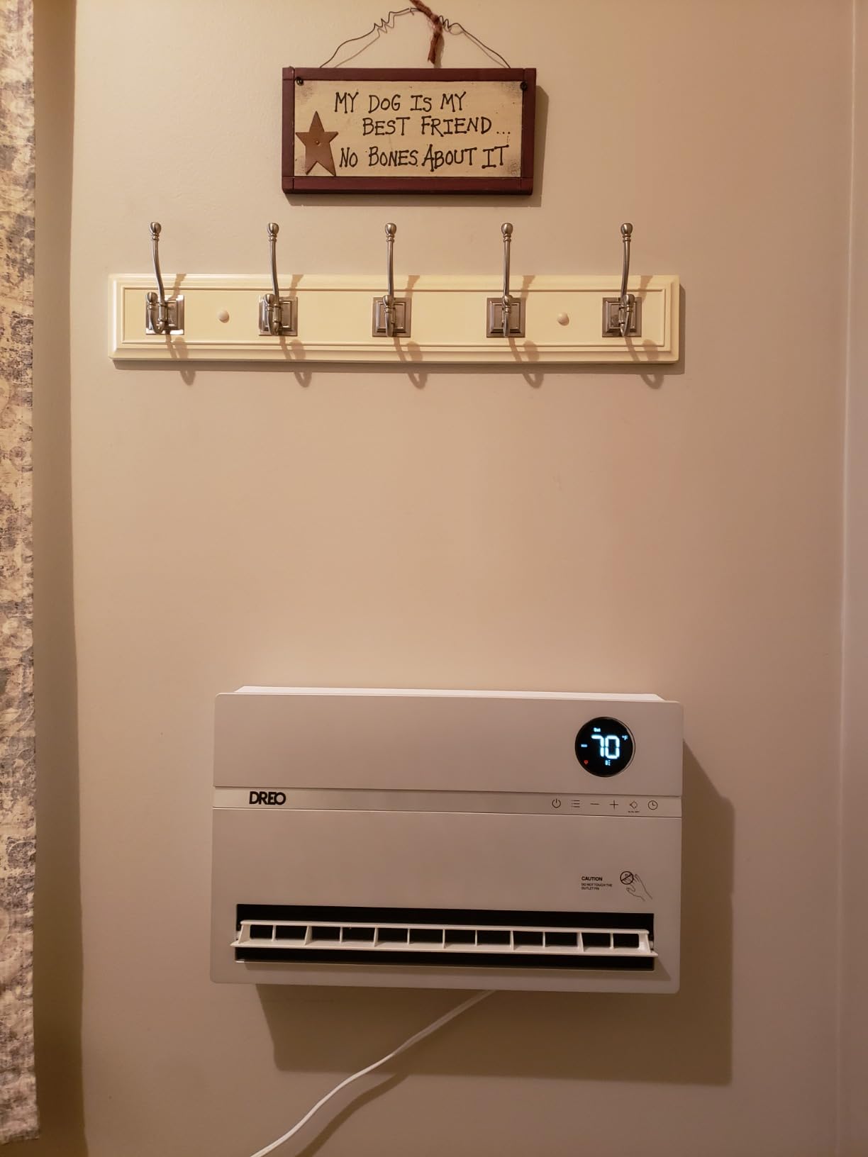 Dreo Smart Wall Heater, Electric Space Heater for Bedroom 1500W, 120° Vertical Oscillation, Adjustable Thermostat, Remote Control, 24H Timer, Easy-Mount Heater for Indoor Use, Works with Alexa, WH719S customer photo 2