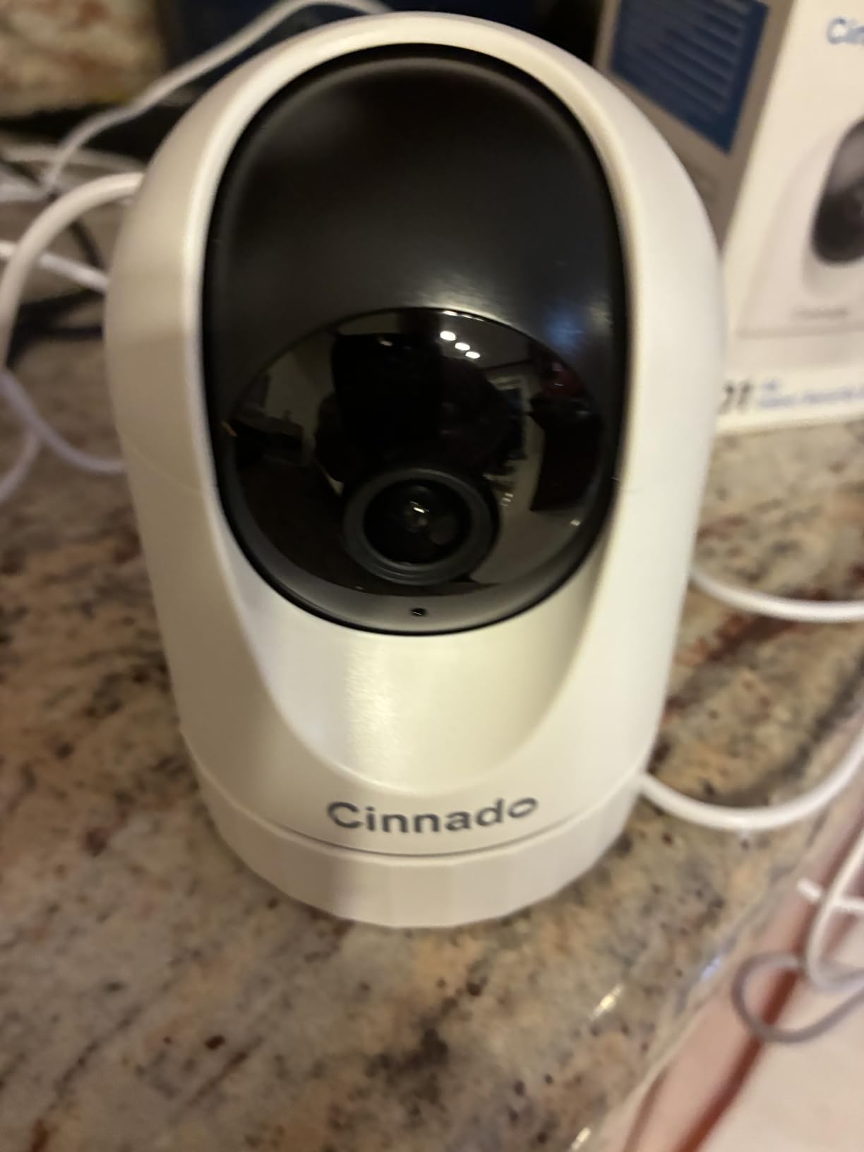 Cinnado Security Camera Indoor - 2K 360° WiFi Cameras for Home Security, Pet/Dog/Baby Camera with Phone App, 2-Way Audio, Night Vision, 24/7 SD Card Storage (D1) customer photo 1