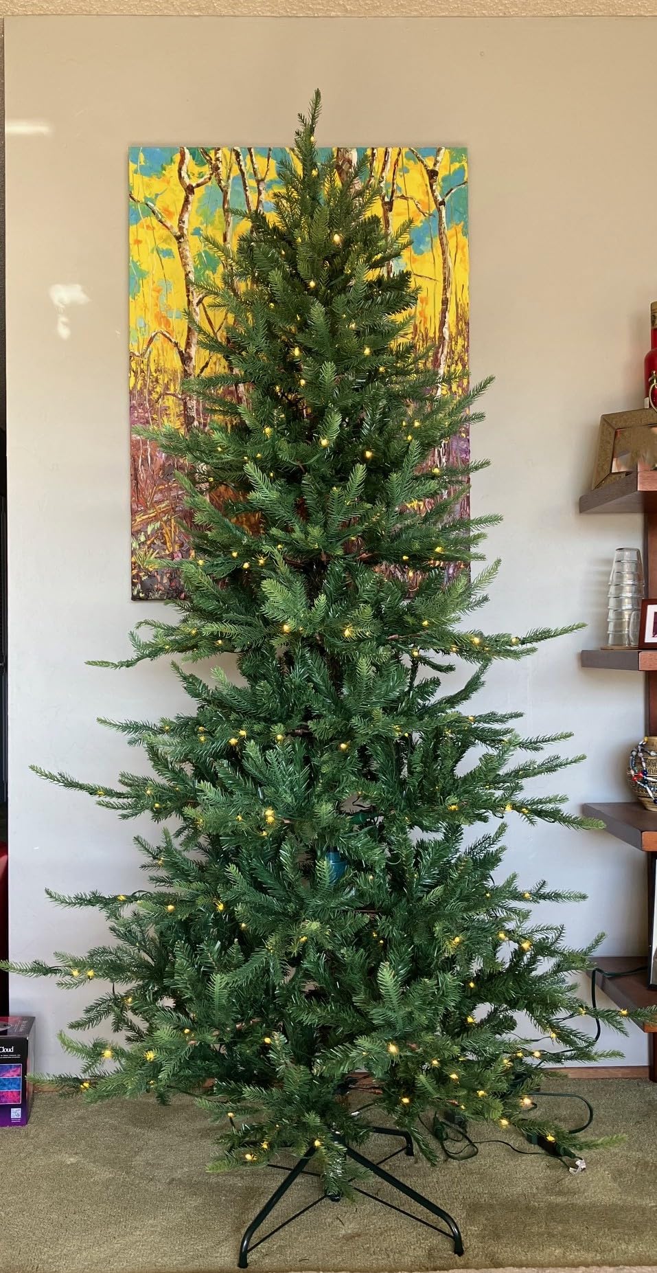 Best Choice Products 6ft Pre-Lit Artificial Aspen Slim Christmas Tree, Noble Holiday Decor w/ 1,350 Branch Tips, 2-in-1 Multicolor LED Lights customer photo 2