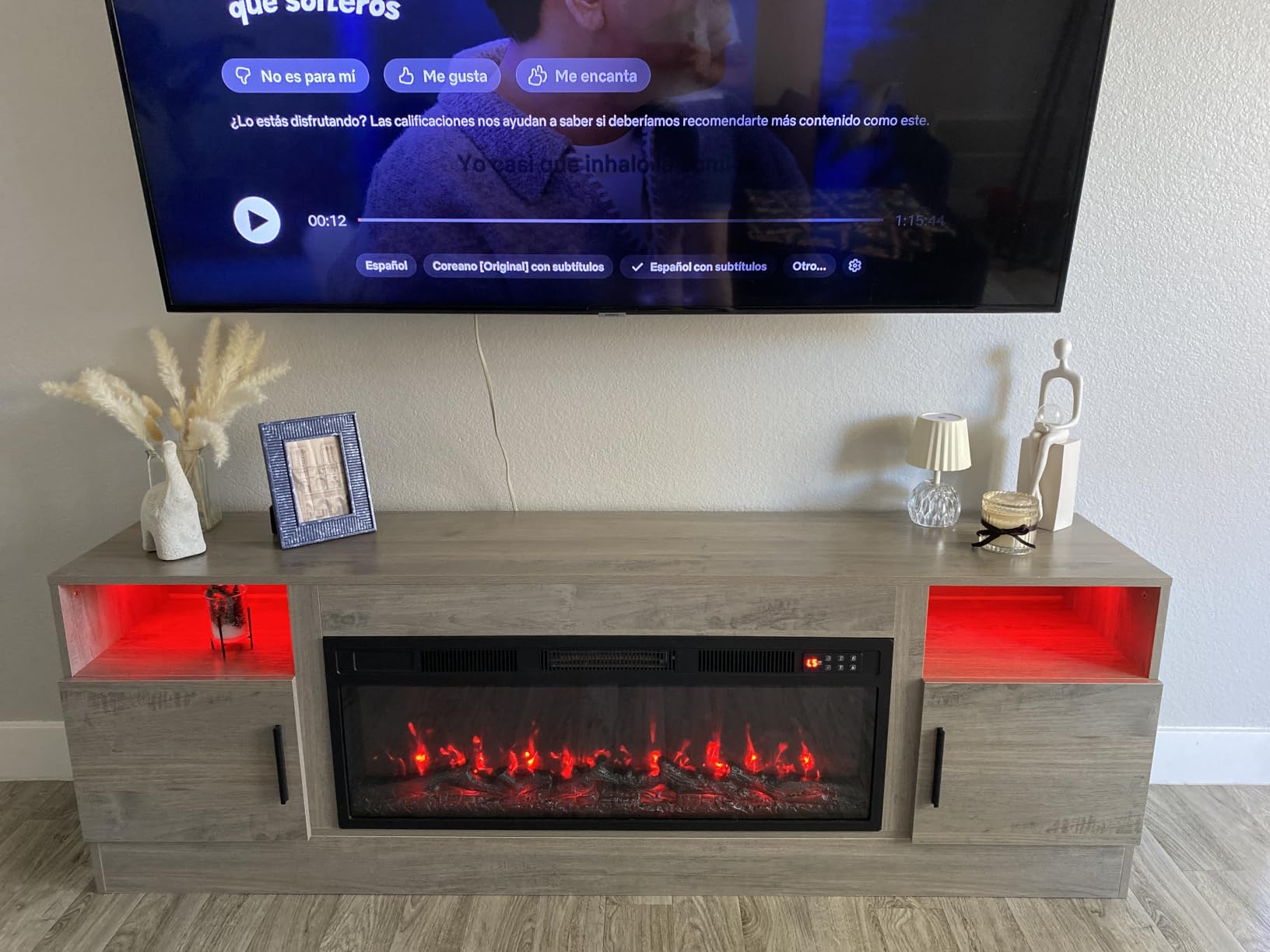 Tavata Fireplace TV Stand Entertainment Center with 36