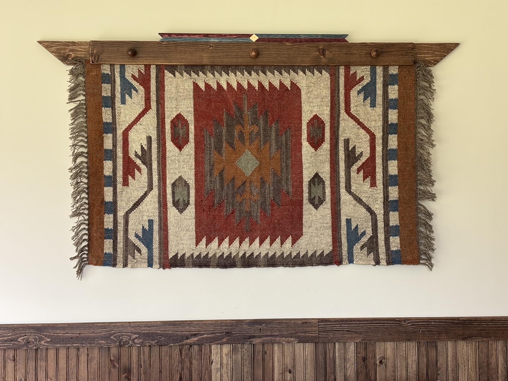 Kilim Runner 2x6 Reversible Southwestern Wool Jute Runner Geometric Design Brown Black Flatweave Carpet Thick 0.19