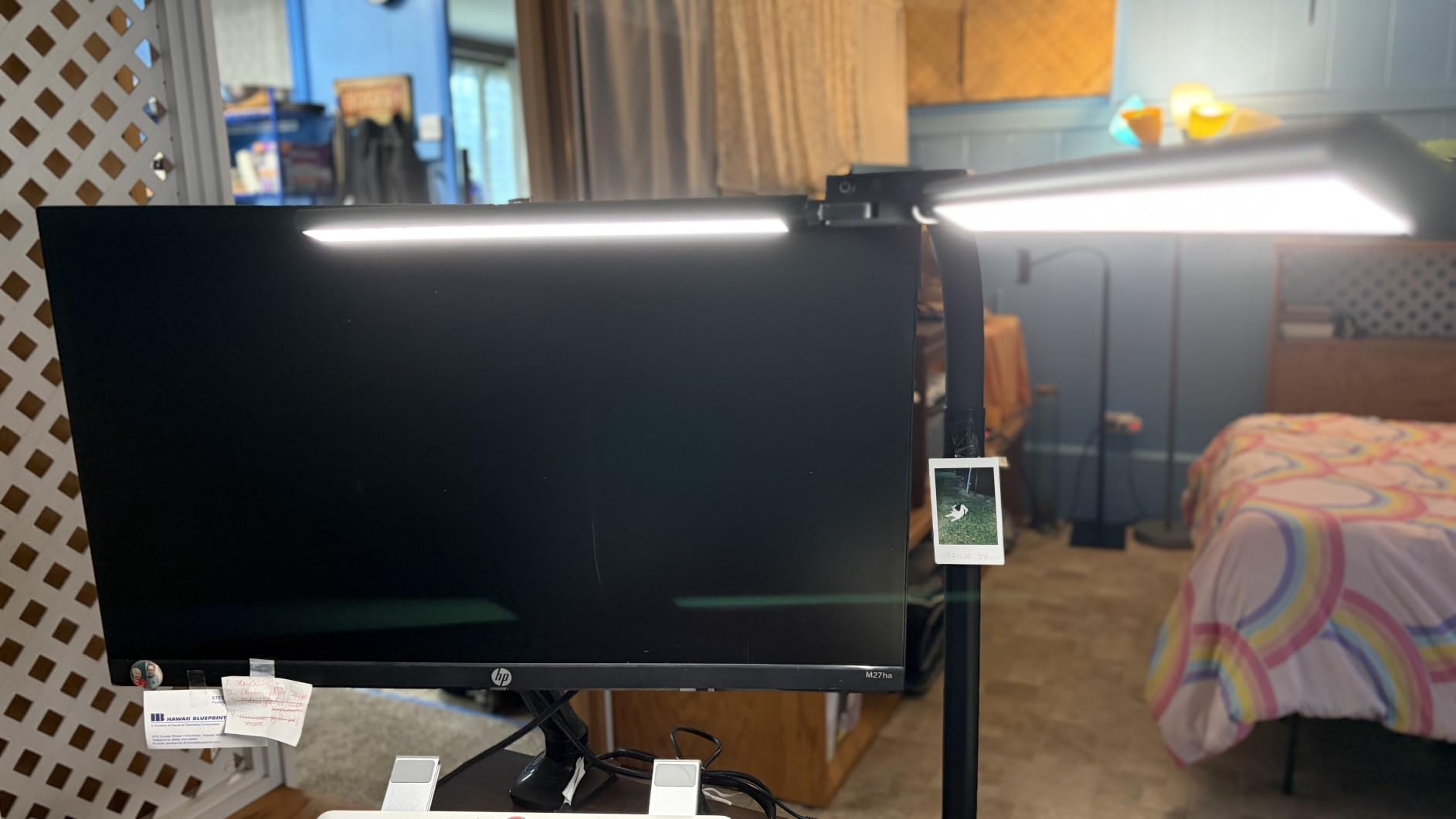 SIBRILLE LED Desk Lamp for Home Office - Dimmable Computer Desk Light with Clamp, Modern Architect Task Lamp with Color Changing, Flexible Desktop Lamp with Gooseneck for Monitor, Double Head, Black customer photo 1
