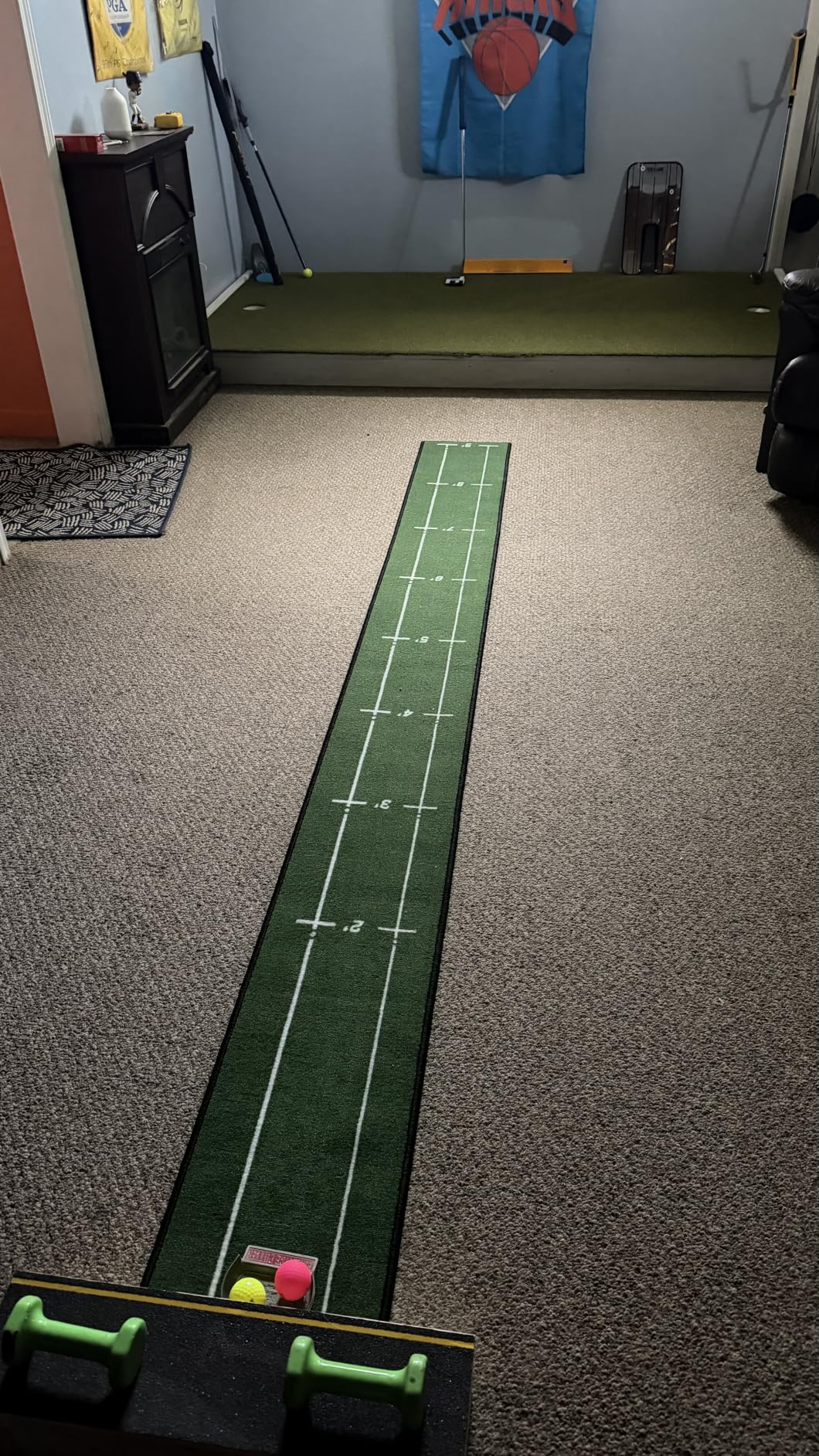 Golf Putting Mat Indoor & Outdoor Professional Golf Practice Putting Green Mat with Distance Marker Anti Slip Backing Golf Training Accessories Portable Matt customer photo 1