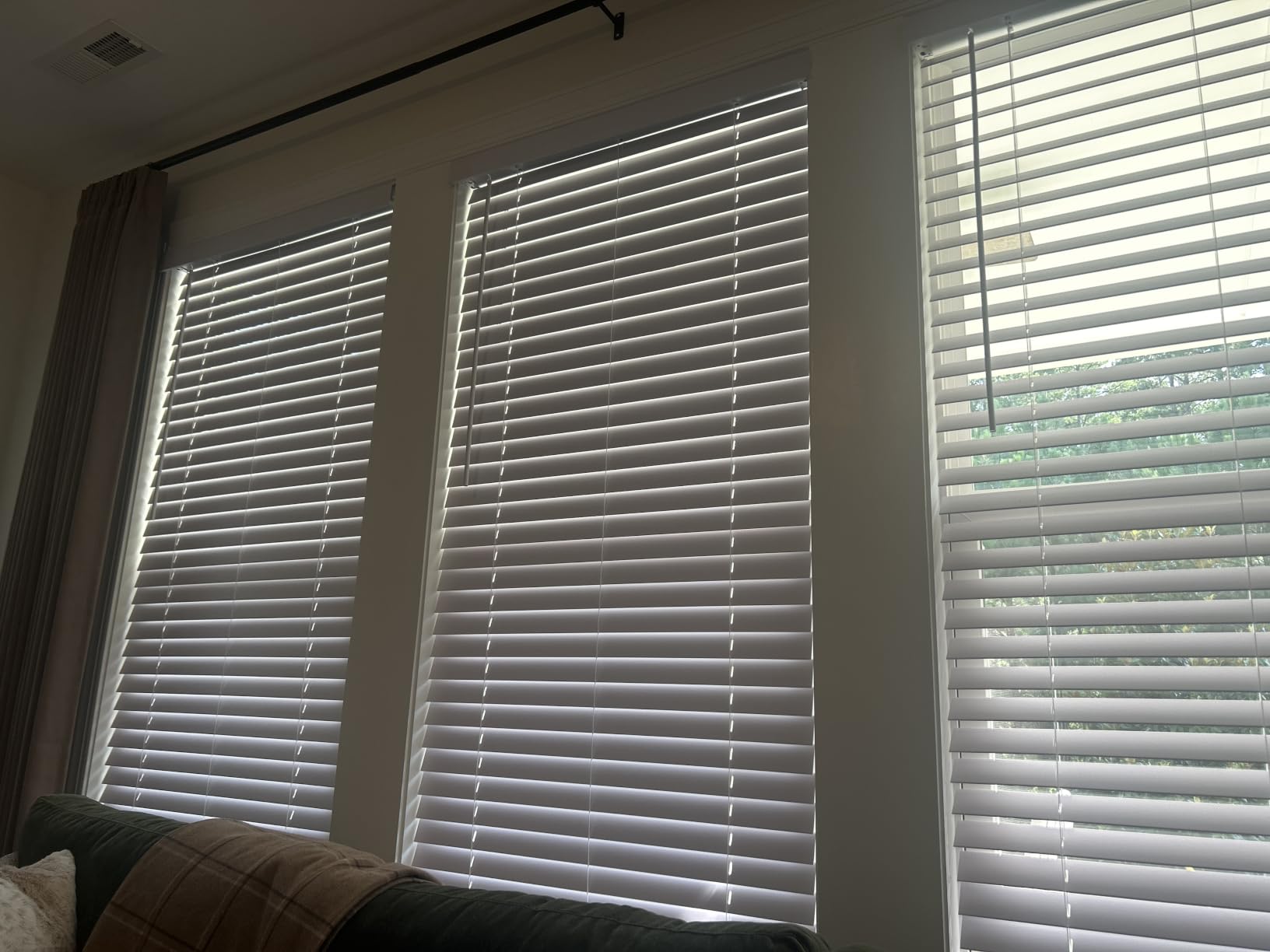 Calyx Interiors Faux Wood Blinds with Classic Valance, Cordless, 2
