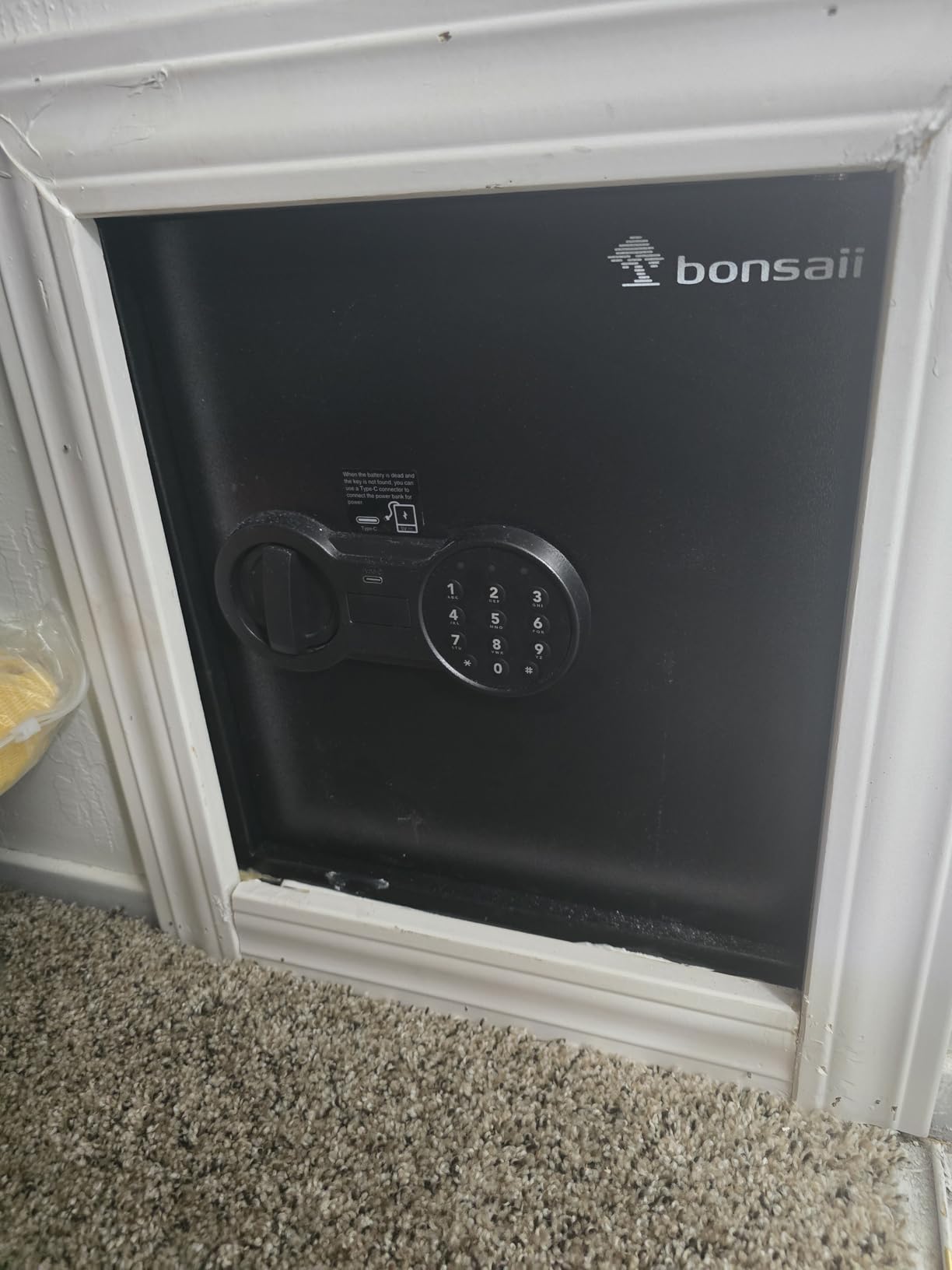 Bonsaii Safe Box with Digital Keypad Lock for Valuables, 1.28 Cu.Ft, SPHC Steel, Removable Shelf, USB-C Emergency Power, Wall/Floor Mountable, Ideal for Home/Office/Hotel customer photo 2