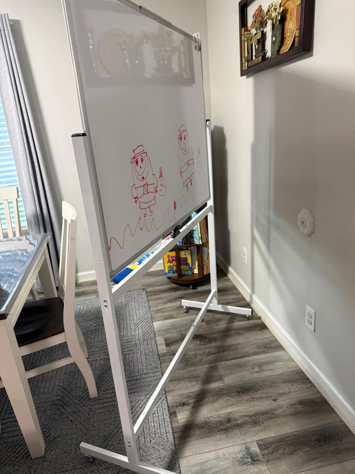 Large Rolling Whiteboard on Wheels, 48