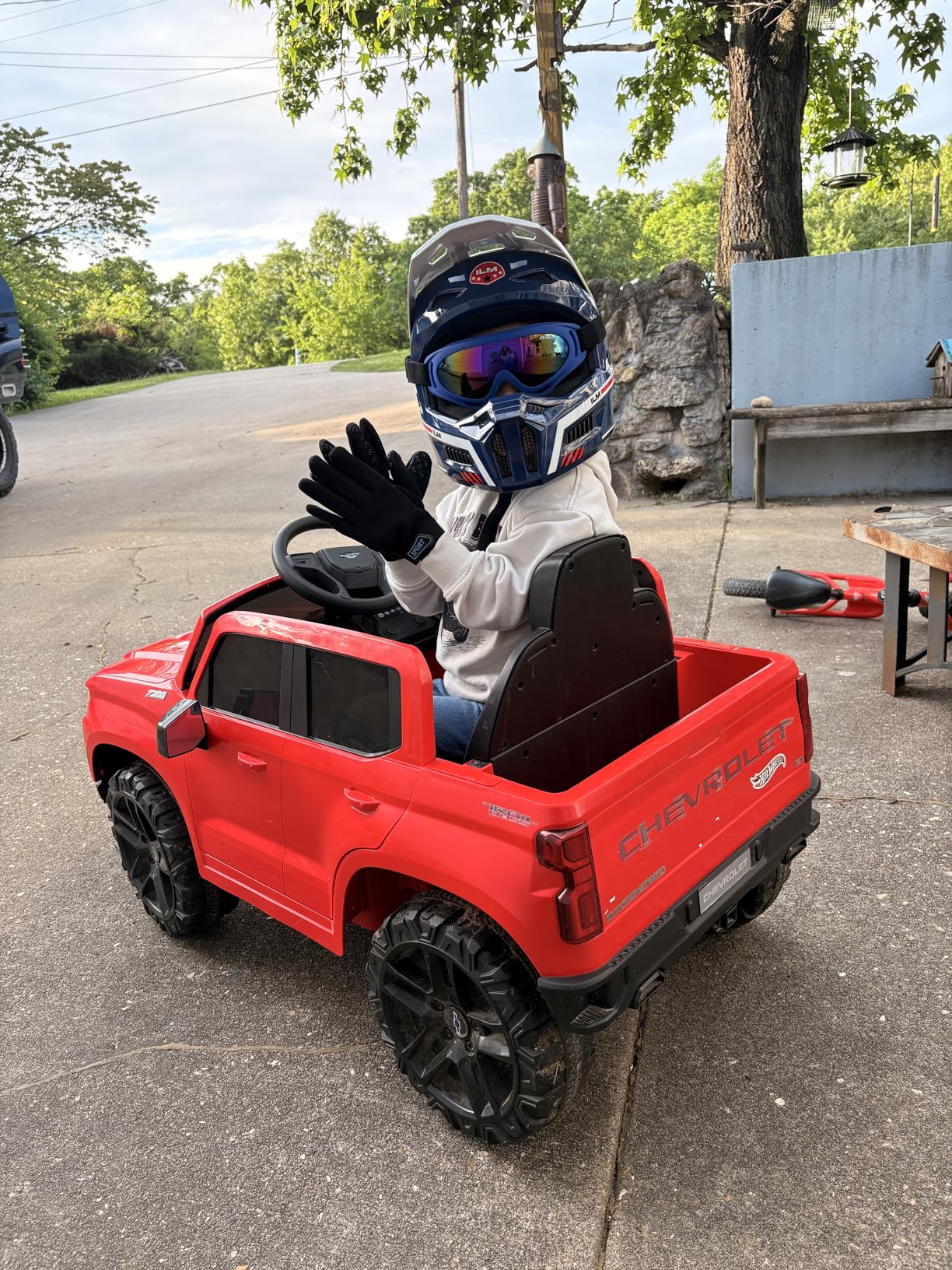 ILM Youth Dirt Bike Helmets Kids ATV Helmet Motorcross BMX Off Road Motorbike with Goggles Gloves Mask DOT Model MT601Y (Matte Black, Youth-Large) customer photo 2