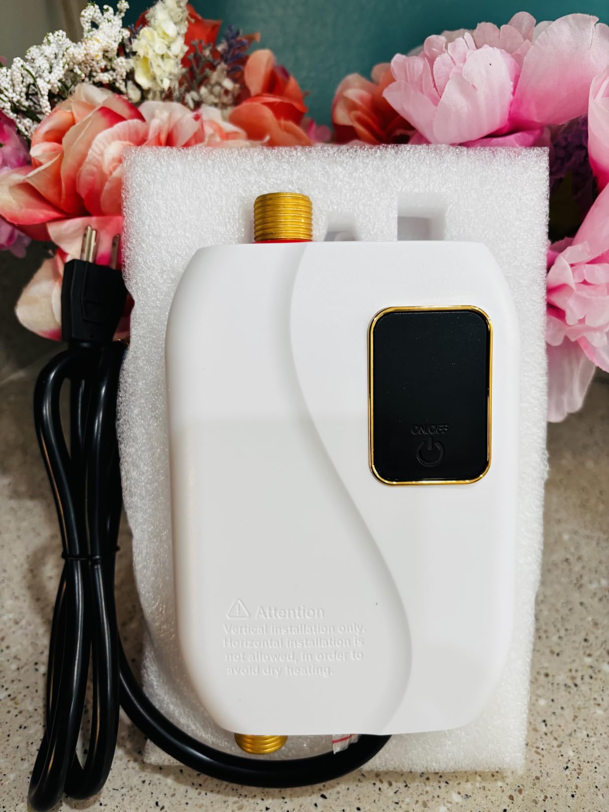 Tankless Water Heater Electric 110V, 3000W Instant Water Heater Under Sink, On Demand Hot Water Heater Electric with Digital Display, Electric Mini Water Heater for Kitchen Bathroom Washing customer photo 2