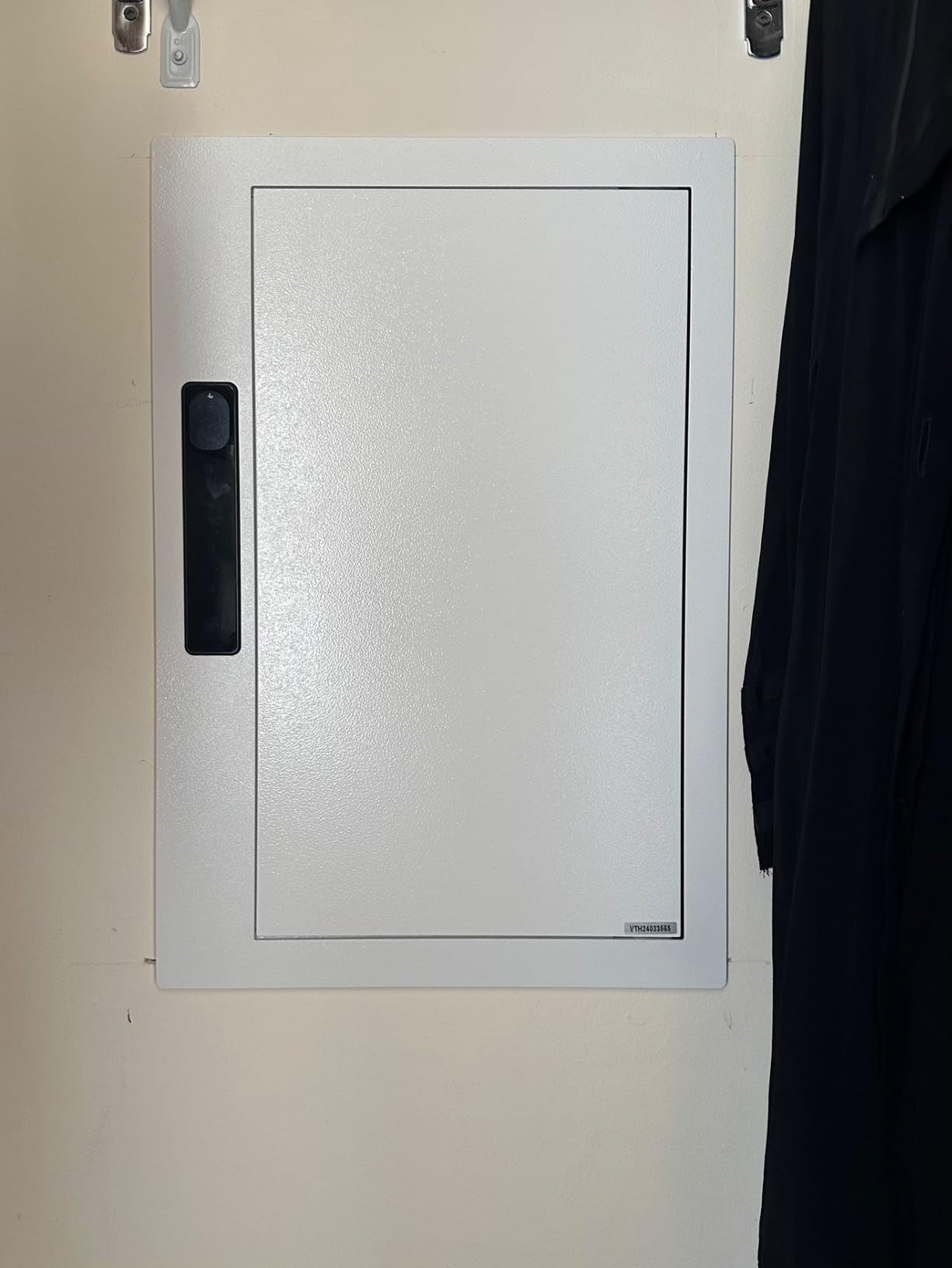 Quick Access Electronic Wall Safe with Removable Pegboard & Shelfs | White Wall Mount Safe Between Studs 16
