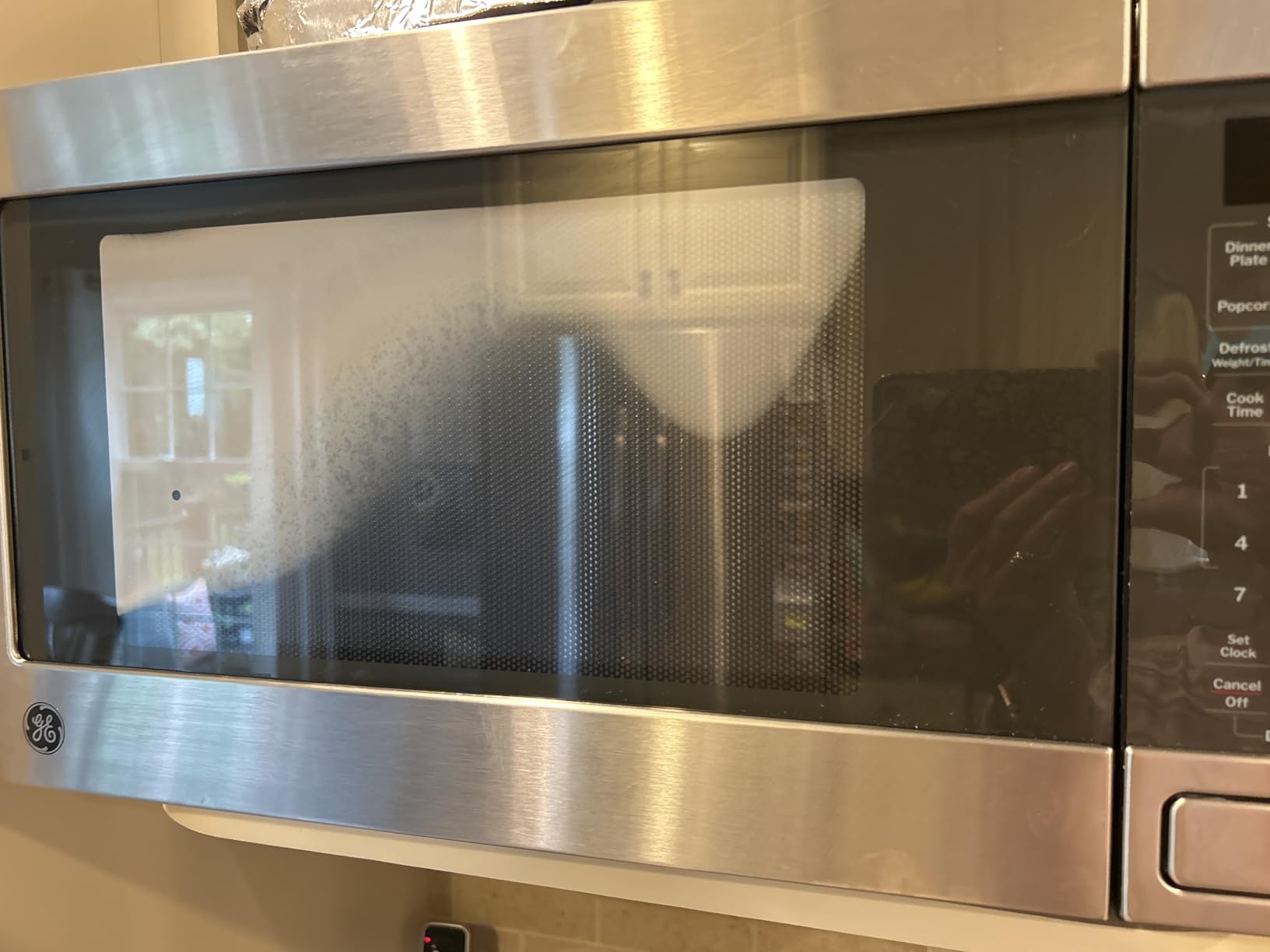 GE Countertop Microwave Oven, 1,150-watt Capacity, 1.6 Cubic Ft., 8 Auto Setting Cooking Settings, Child-Lock Technology, Kitchen Essentials for the Countertop, Dorm Room or Apartment, Stainless Steel customer photo 2