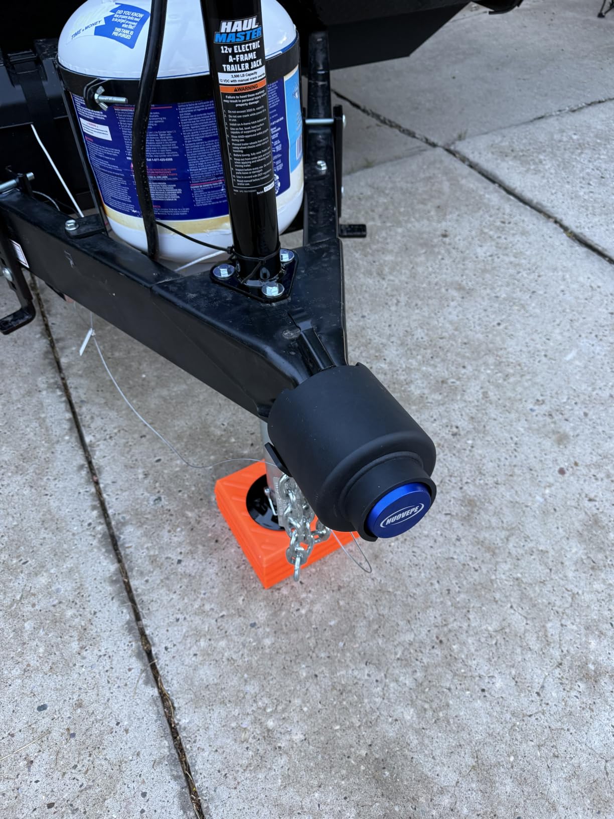 2 5/16 Inch Trailer Hitch Lock Secures Coupler & Safety Chains | Heavy-Duty Solid Hardened Steel, All-Enclosed Anti-Pry Design, Corrosion-Resistant Tongue Lock for Cargo Camper Dump, 5 Keys customer photo 1