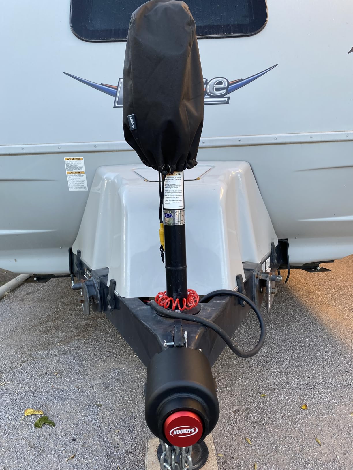 2 5/16 Inch Trailer Hitch Lock Secures Coupler & Safety Chains | Heavy-Duty Solid Hardened Steel, All-Enclosed Anti-Pry Design, Corrosion-Resistant Tongue Lock for Cargo Camper Dump, 5 Keys customer photo 2