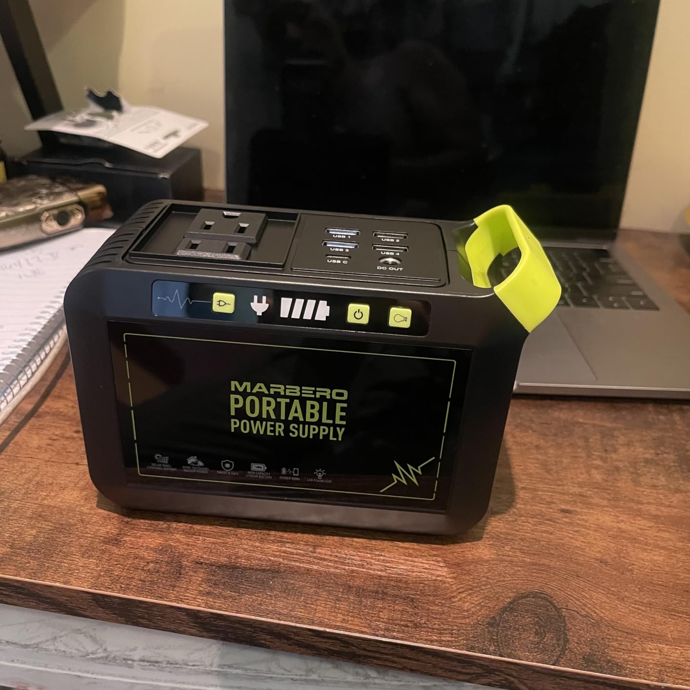 MARBERO Solar Generator 111Wh Portable Power Station with Solar Panel 30W Included Power Bank with AC Outlet 120W Surge for Home Outages Camping Outdoor Adventure Emergency customer photo 1