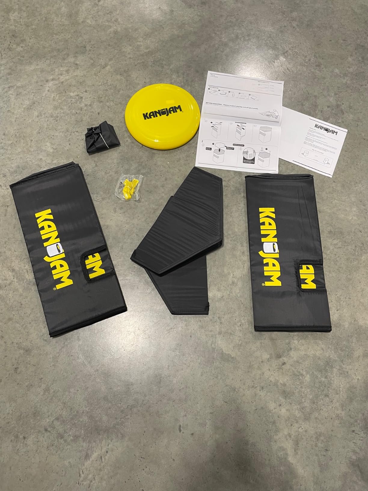 Kan Jam Foldable Travel Disc Toss Game - Black & Yellow, Standard, Nylon - Portable All-Weather Beach Games - Built-in Scoring for Tailgate Essentials - Easy Setup for Yard Fun customer photo 2