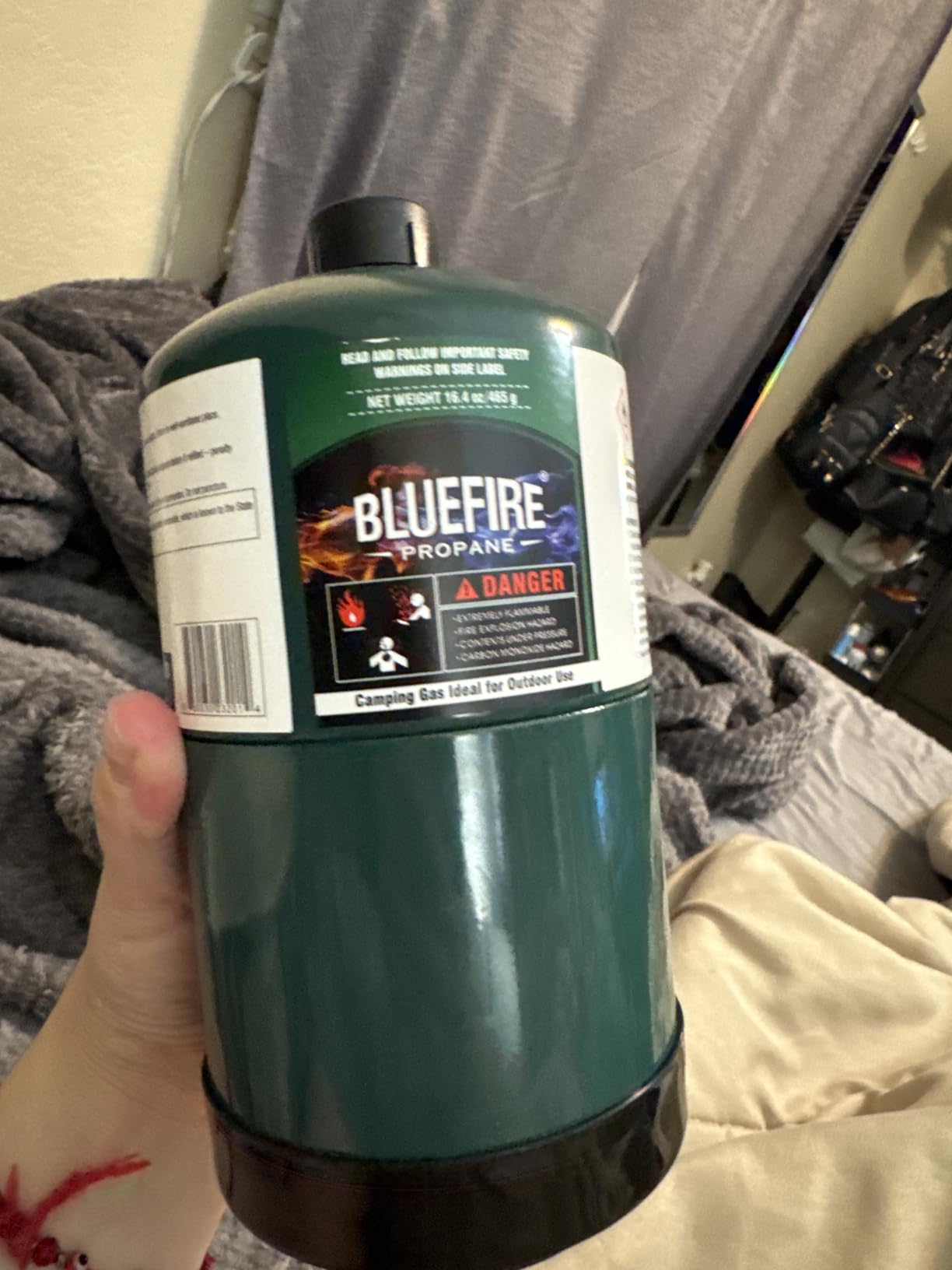 KOMAN BLUEFIRE 16.4 oz Propane Tank Portable Canister (2 Pack) customer photo 1