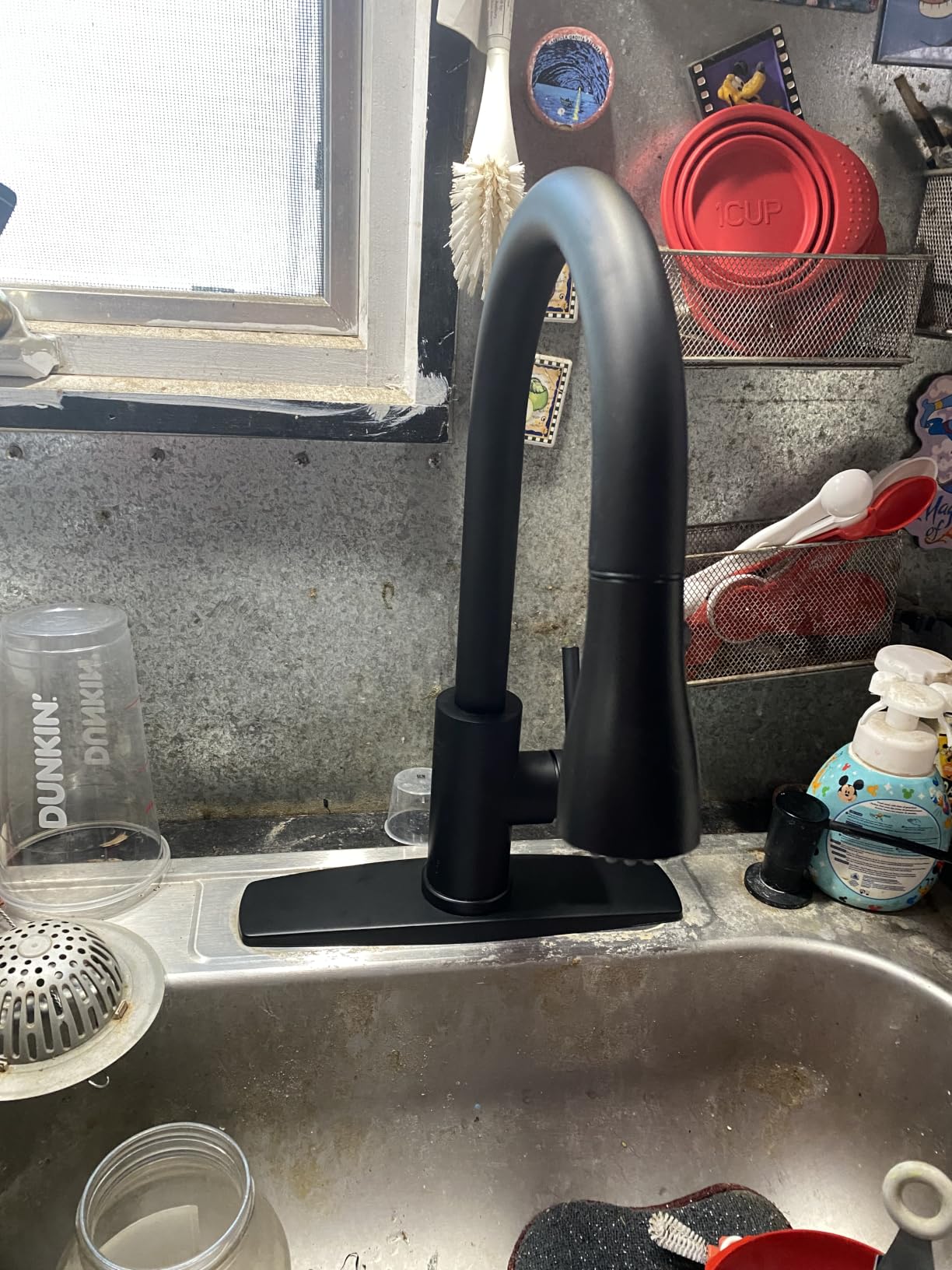 FORIOUS Touchless Kitchen Faucet with Soap Dispenser, Brushed Nickel | Hands-Free Smart Motion Sensor, Single Handle Stainless Steel, Contemporary Pull Down Bar Sink Faucet customer photo 2