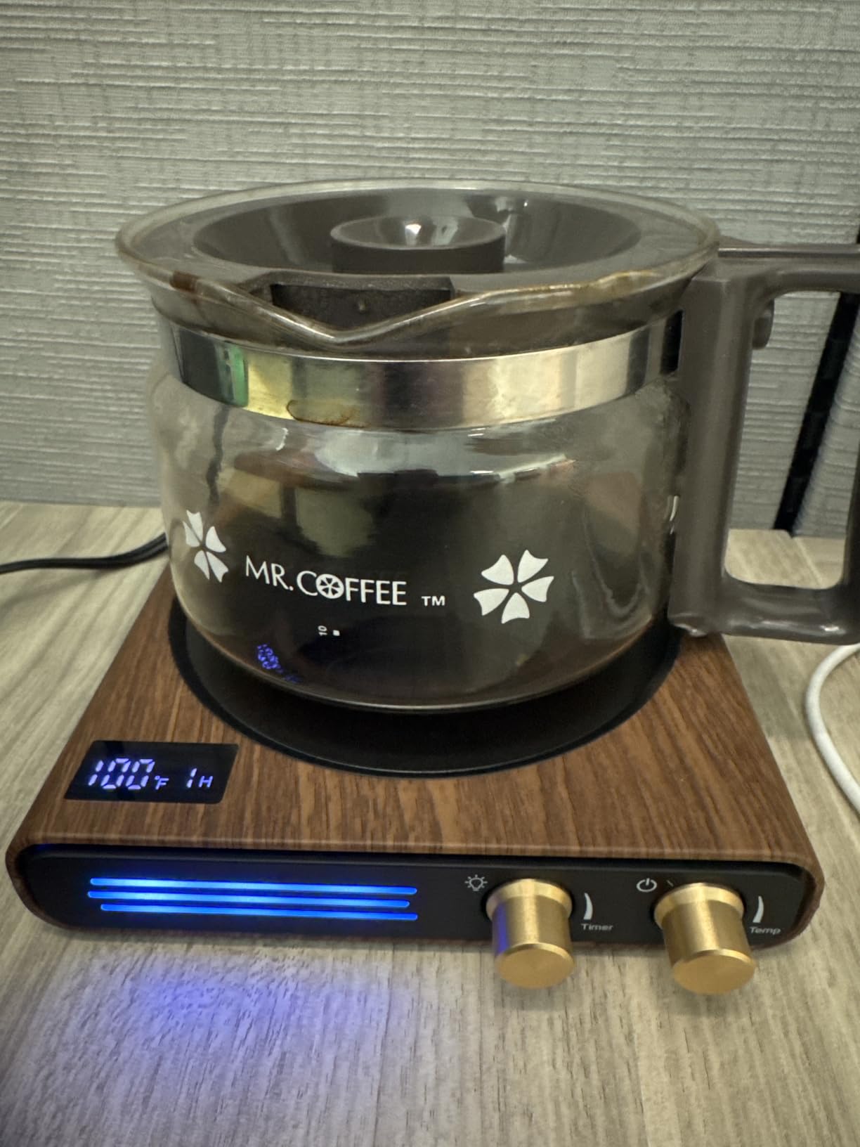 CEROBEAR 50W Retro Coffee Mug Warmer with 9 Temp Settings and LED Lights | 1-9Hrs Auto Shut Off Smart Candle Warmer, Large Heating Plate Beverage Warmer for Coffee, Tea, Milk, Ideal Coffee Gifts customer photo 2