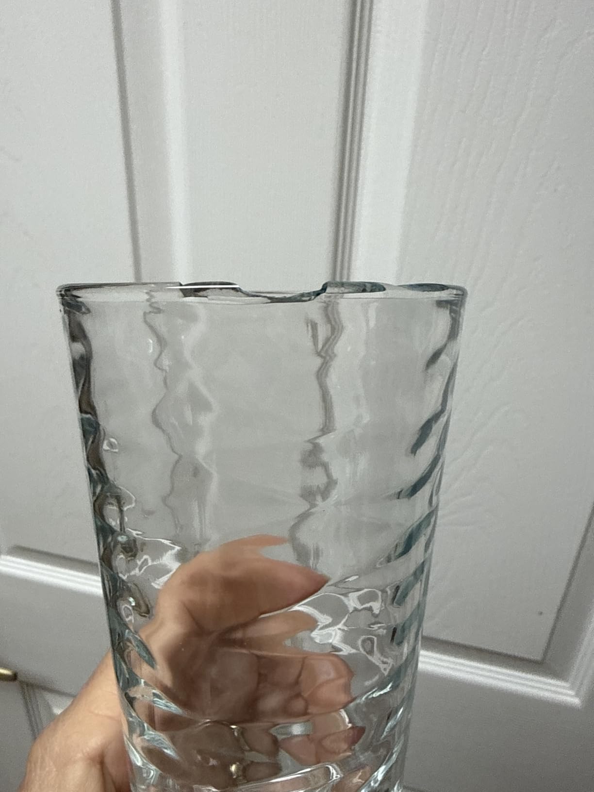 Glaver's Hammered Glass Cups, Cocktail Drinking Glasses Set of 6 Tall Kitchen Glasses, 17 oz Water Glassware customer photo 2
