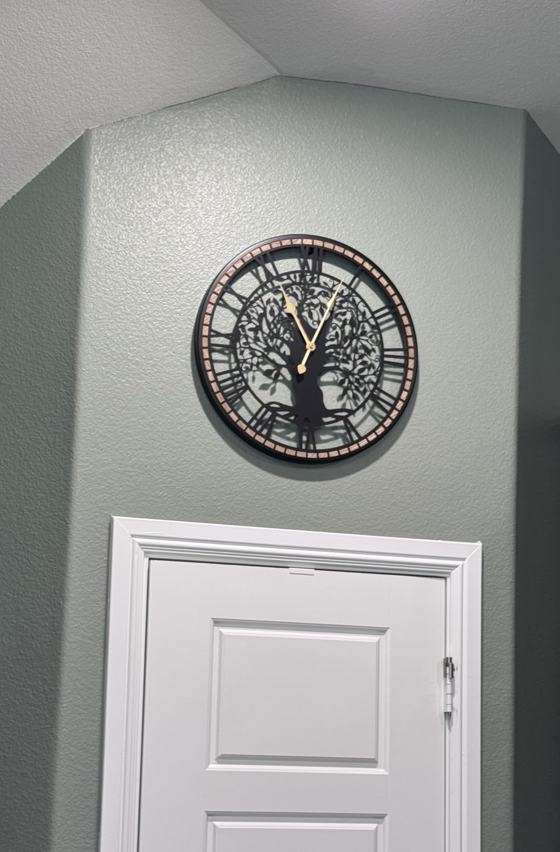 Micasso Large Wall Clock Decorative: 24 Inch Tree of Life Battery Operated | Modern Farmhouse Metal Wood Frame - Roman Numeral Clocks for Living Room/Home Office/Bedroom - Ideal for Home Renovations customer photo 1