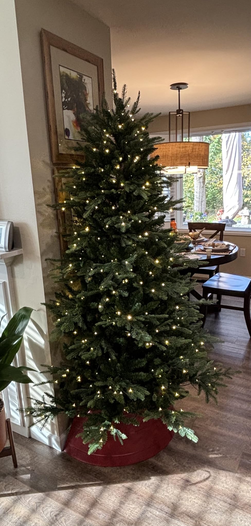 Best Choice Products Full Flocked Aspen Christmas Tree, 9ft Pre-lit Realistic Noble Fir w/ 1,200 Glowing LED Lights, 2-in-1 White & Multicolor customer photo 1