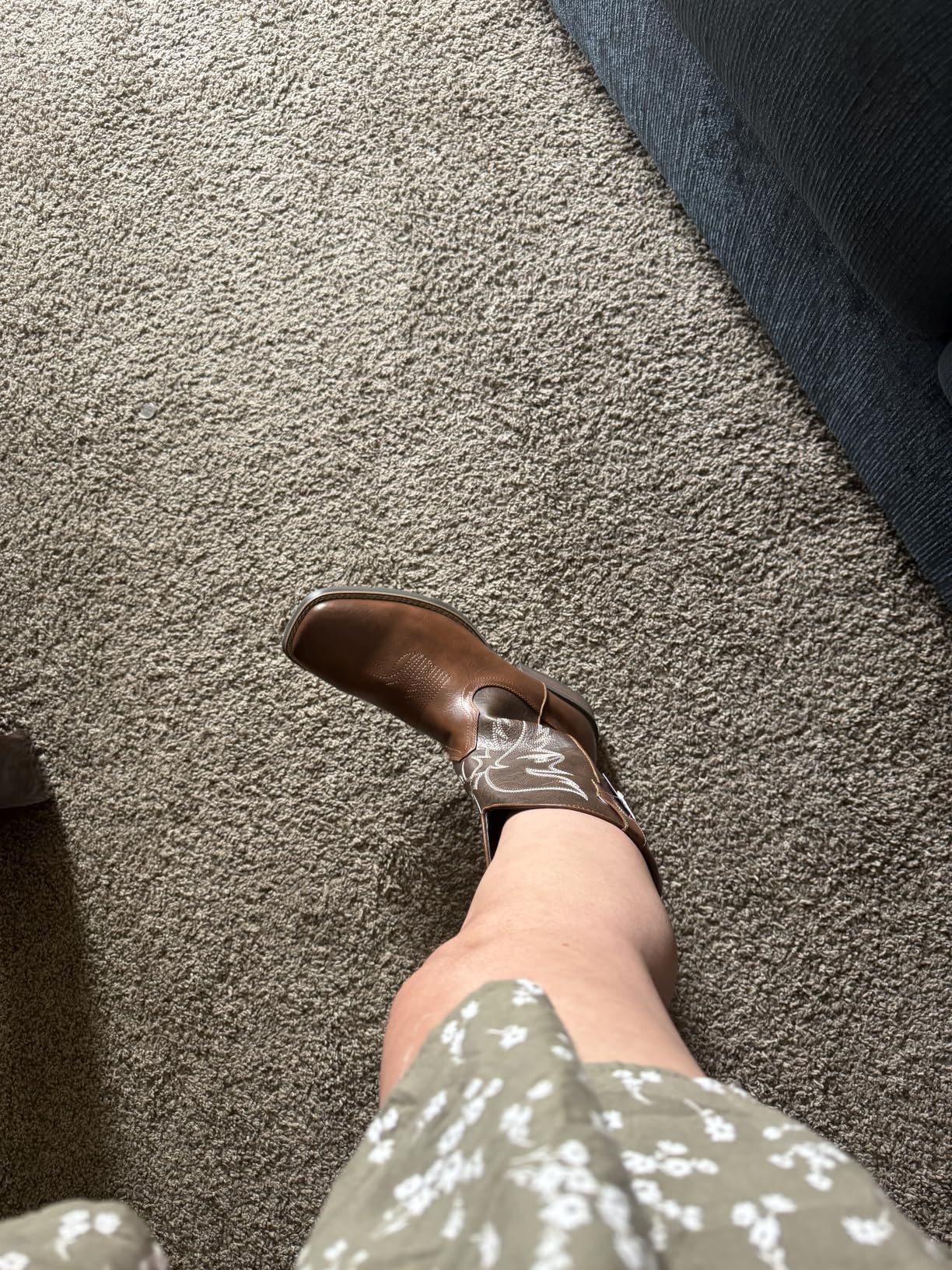 IUV Cowboy Boots For Men Square Toe Western Boot customer photo 1