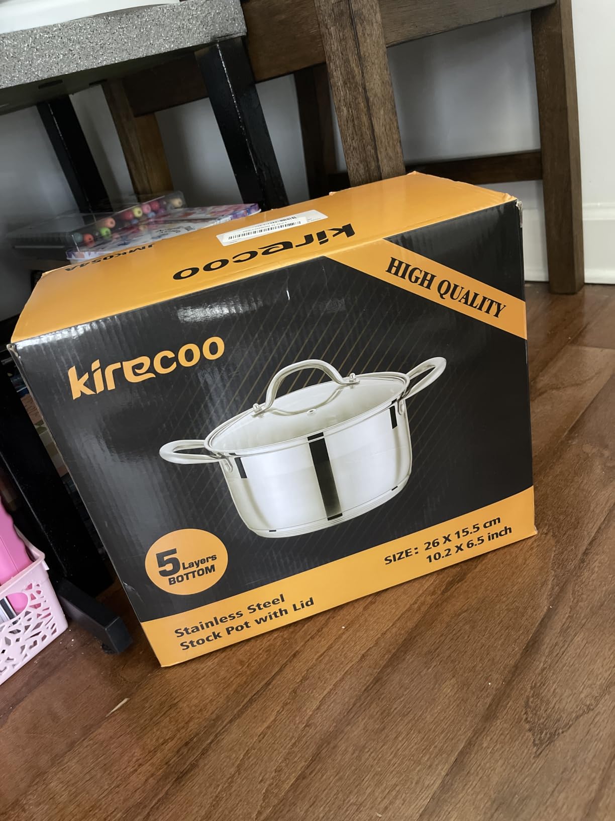 Kirecoo Stainless Steel Stock Pot - 12 Quart Heavy Duty Stock Cooking Pot with Visible Lid for Pasta, Soup, Spaghetti, Nonstick Thick Bottom Big Stockpot, Cookware for Canning, Boiling, Simmer customer photo 1