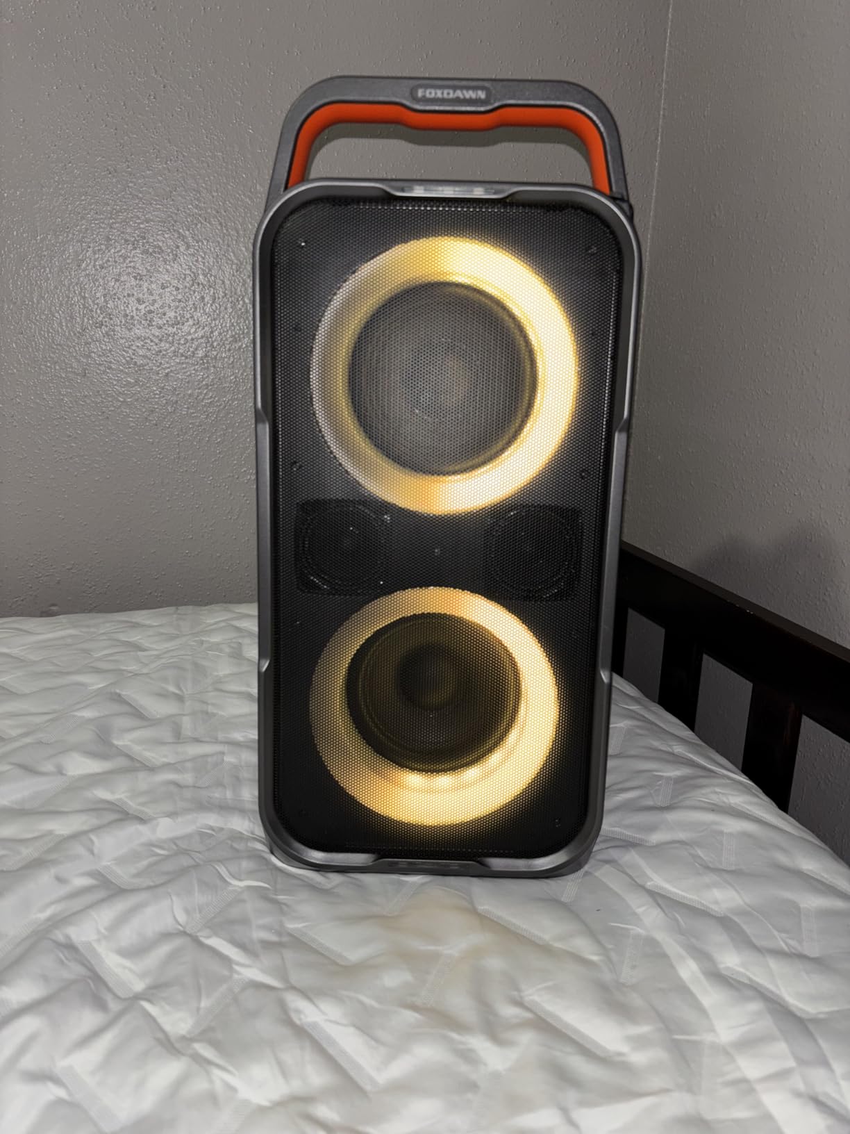 Foxdawn Party Bluetooth Speaker: 240W Peak Loud Sound, Deep Bass, 15H Playtime, Fast Charge, IPX4 Waterproof, TWS, Led Light Show, Large Portable Wireless Speakers for Outdoor customer photo 1