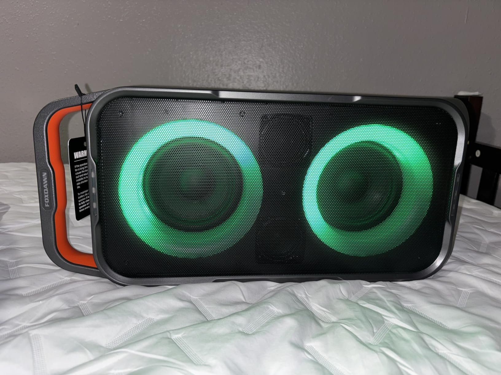 Foxdawn Party Bluetooth Speaker: 240W Peak Loud Sound, Deep Bass, 15H Playtime, Fast Charge, IPX4 Waterproof, TWS, Led Light Show, Large Portable Wireless Speakers for Outdoor, Camping, Backyard, Home customer photo 2