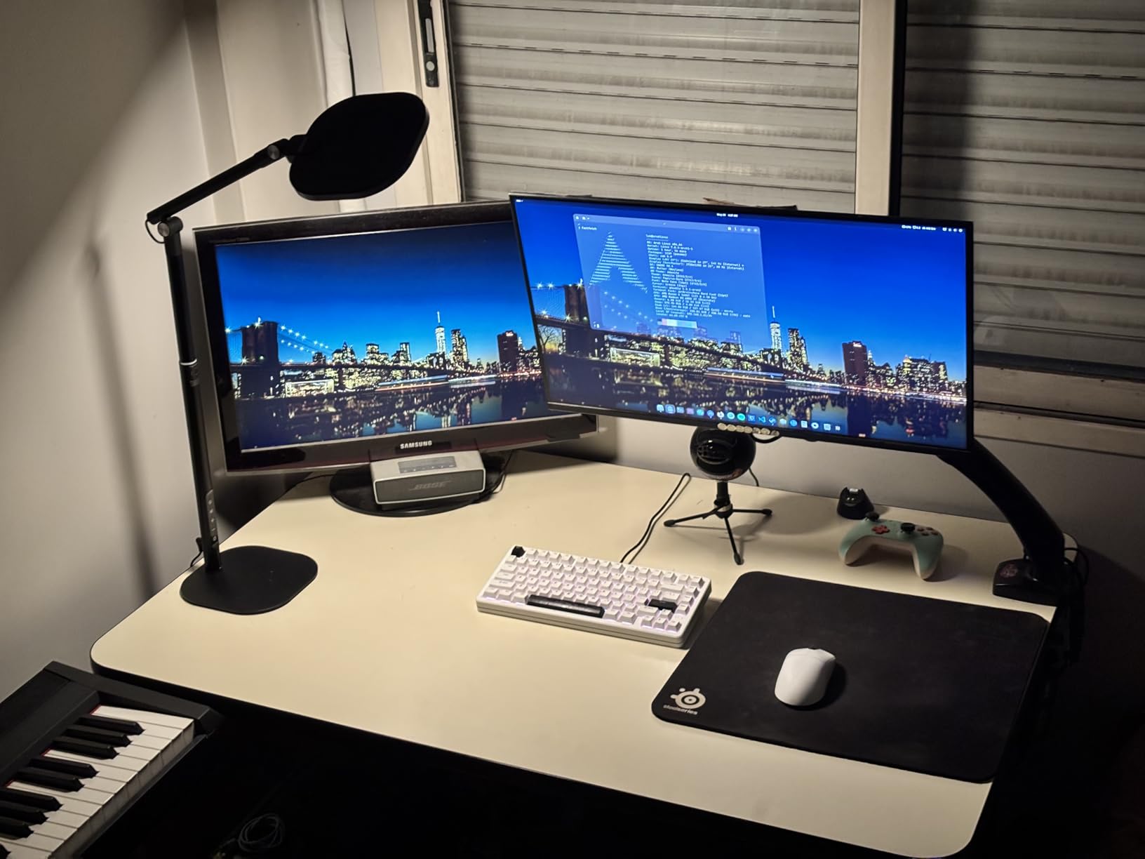 LitONES Led Desk Lamps for Home Office with Base, Tall Desk Lamp with 50 Light Modes & Memory and Timer Func Computer Light, Flexible Adjustable Table Lamps for Video Conference, Architect customer photo 2
