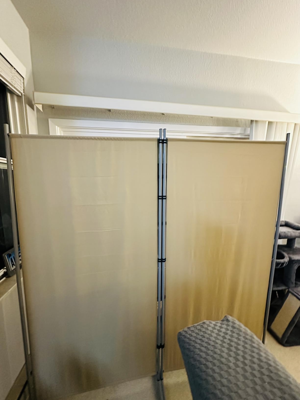 RANTILA 4 Panel Room Divider, 6 FT Folding Privacy Screen with Wide Feet, Freestanding Partition for Room Separation, Portable Room Divider Panel, 89