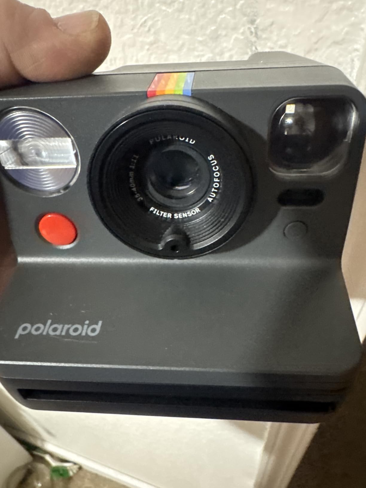 Polaroid Now 3rd Generation I-Type Instant Camera + Film Bundle - Now Pebble White Camera + 16 Color Photos (6561) customer photo 1