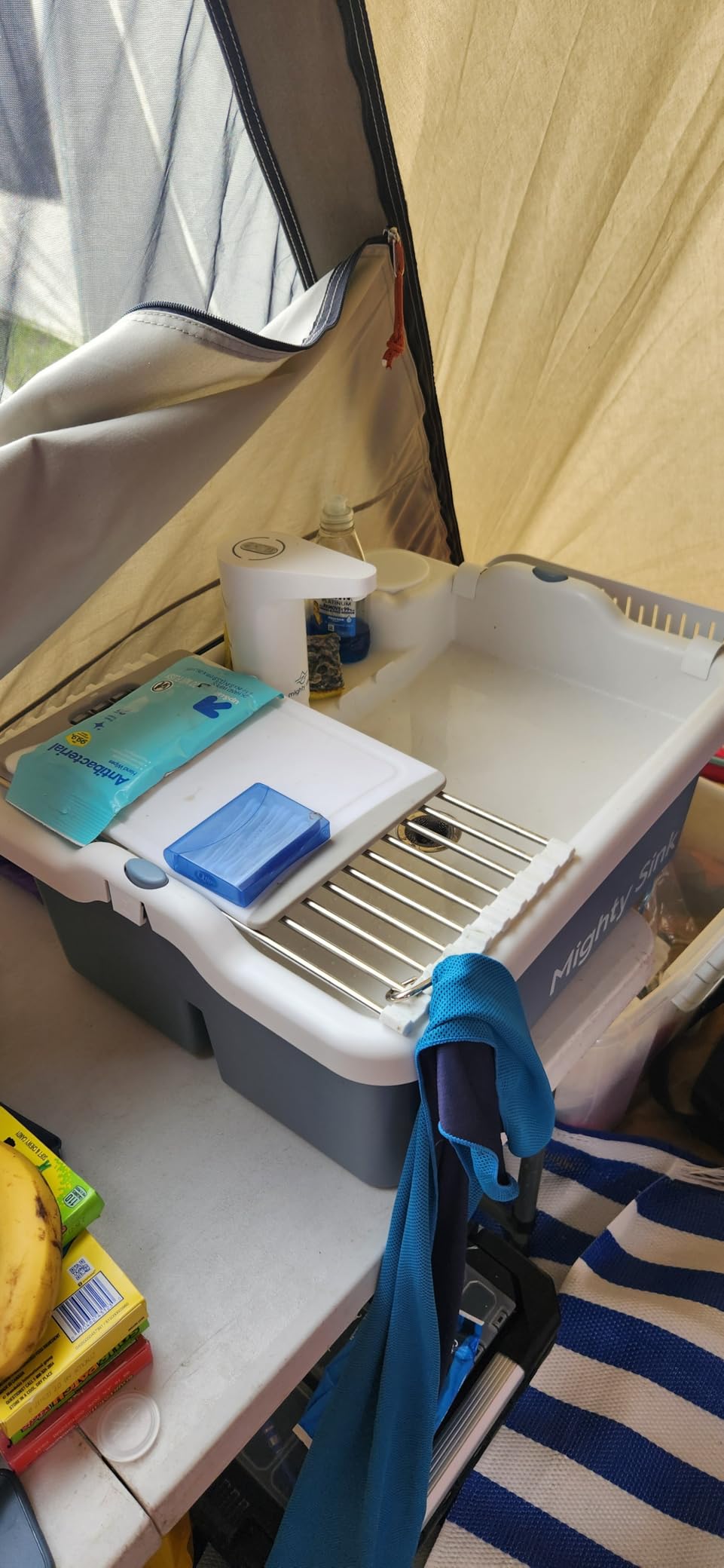 Portable Sink with Electronic Faucet | No Plumbing | 22 x 17 Countertop | Patented Wash Station | Dual Tank: 2 Gal Clean + 2 Gal Used Water | Easy Setup & Clean | 1-Yr Warranty customer photo 2