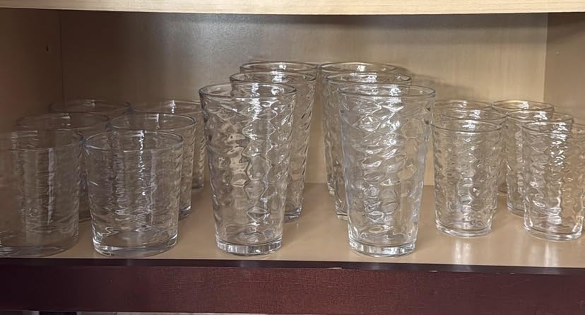 Biscayne 24-Piece Family Drinking Glasses Set - Drinking Glassware Set with Highball Cooler, DOF (Double Old Fashioned), Juice Glasses and Shot Glasses - 6 Each customer photo 1