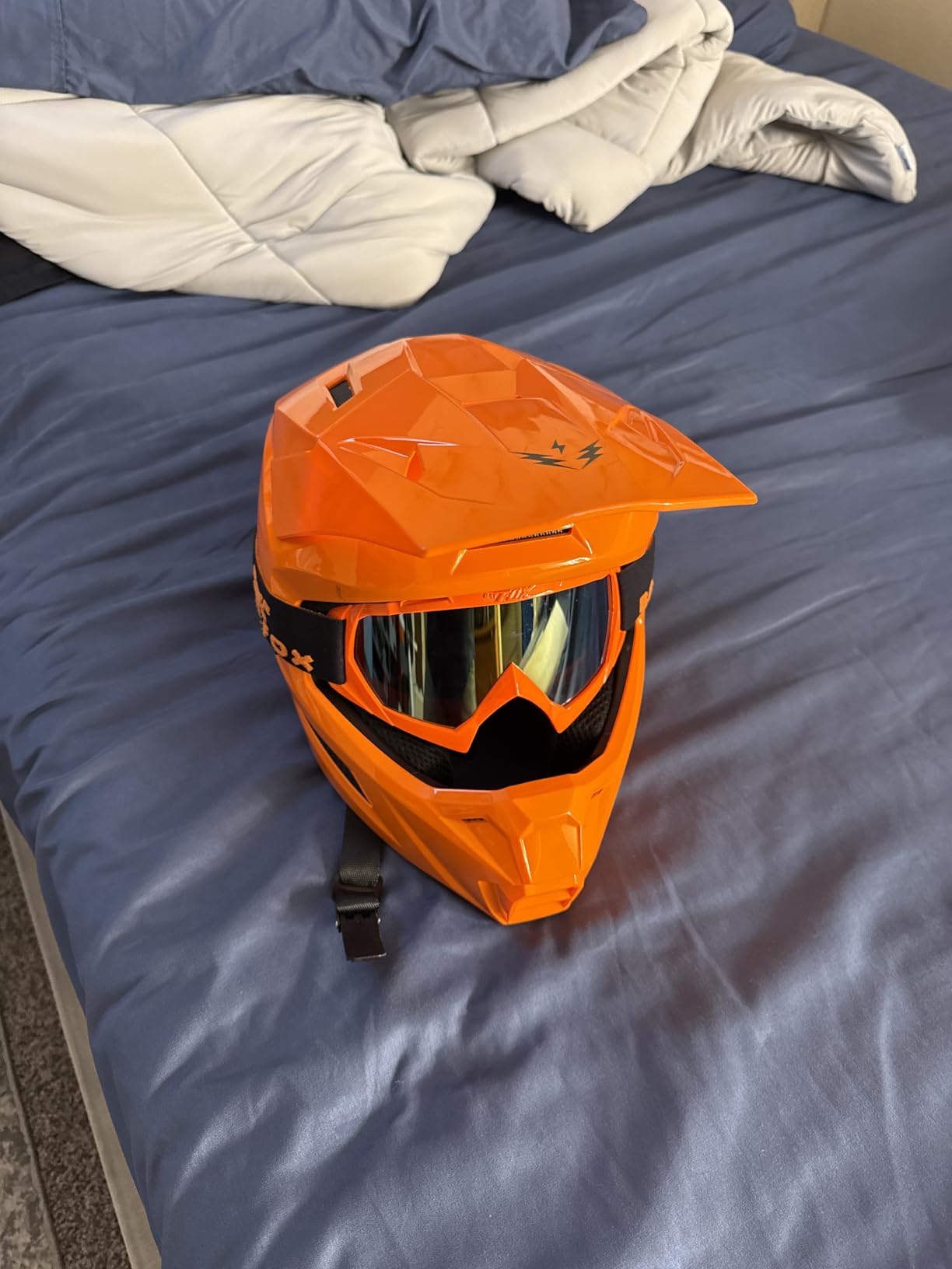 1Storm Youth Motocross Helmet Kids ATV Helmet BMX MX Dirt Bike Go Kart Teenager Matt Black customer photo 1