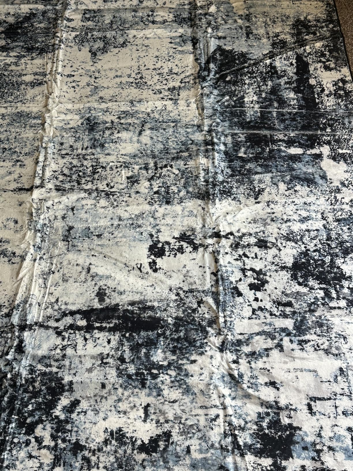 Rugflix 8x10 Area Rugs for Living Room, Washable Large Rug Stain-Resistant Low Pile, Modern Dark Carpet for Dining Room Home Office Kid Room Nursery Bedroom, Navy Blue/Black customer photo 2