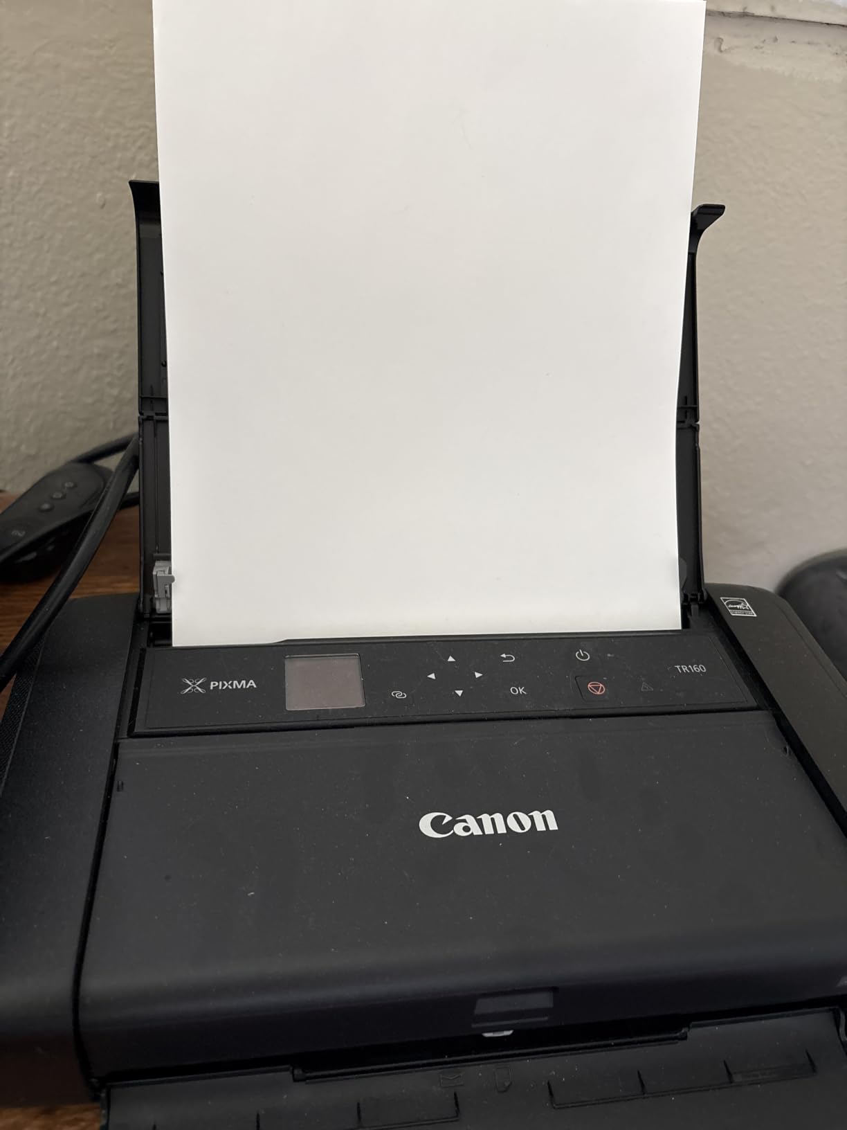 Canon PIXMA TR160 Wireless Portable Lightweight Compact Printer, 50-Sheet Paper Tray and 1.44