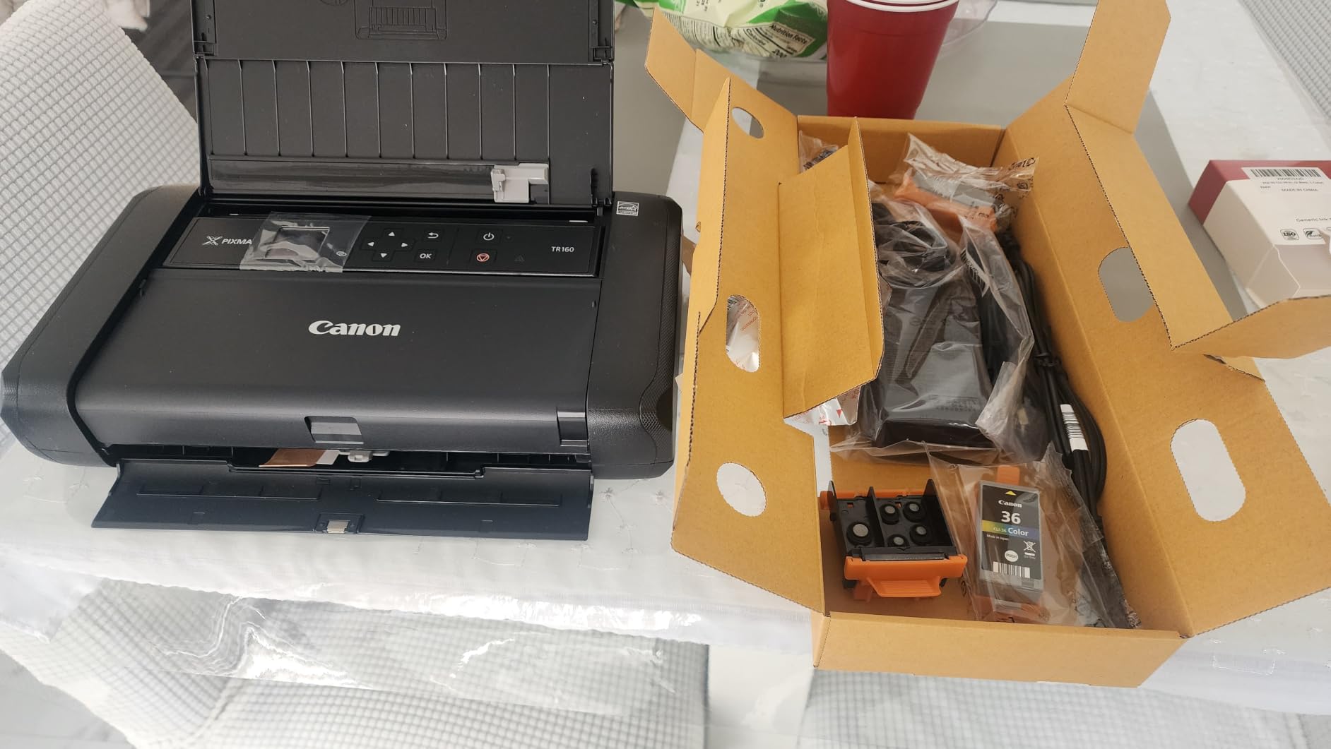 Canon PIXMA TR160 Wireless Portable Lightweight Compact Printer, 50-Sheet Paper Tray and 1.44