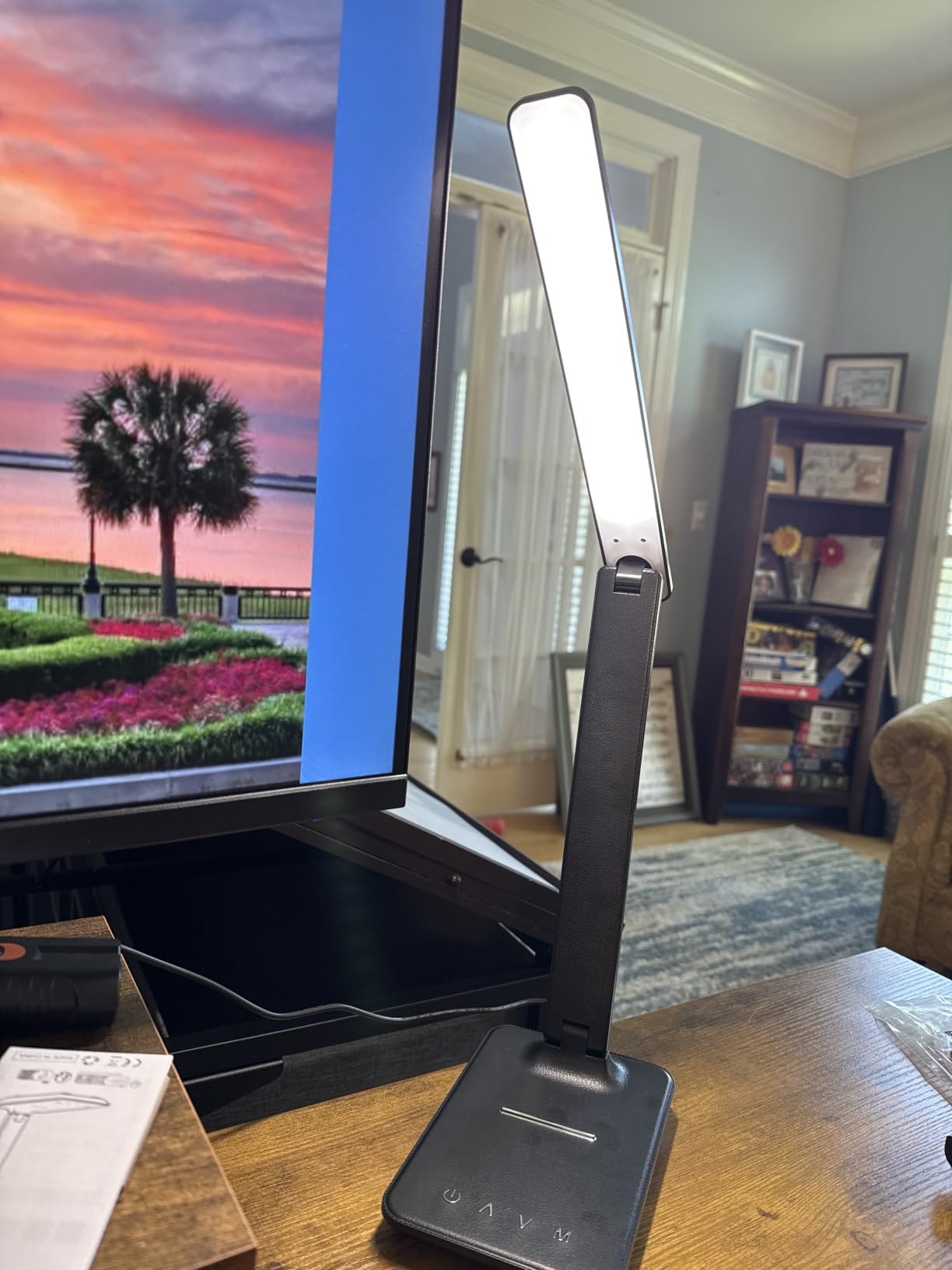 LED Desk Lamp for Office Home, Bright Desk Light with USB Charging Port, Adjustable Dimmable Desk Lamps 5 Modes 5 Brightness, Touch Study Lamp for Nail, Craft, Puzzle, Sewing, Study, Black customer photo 2