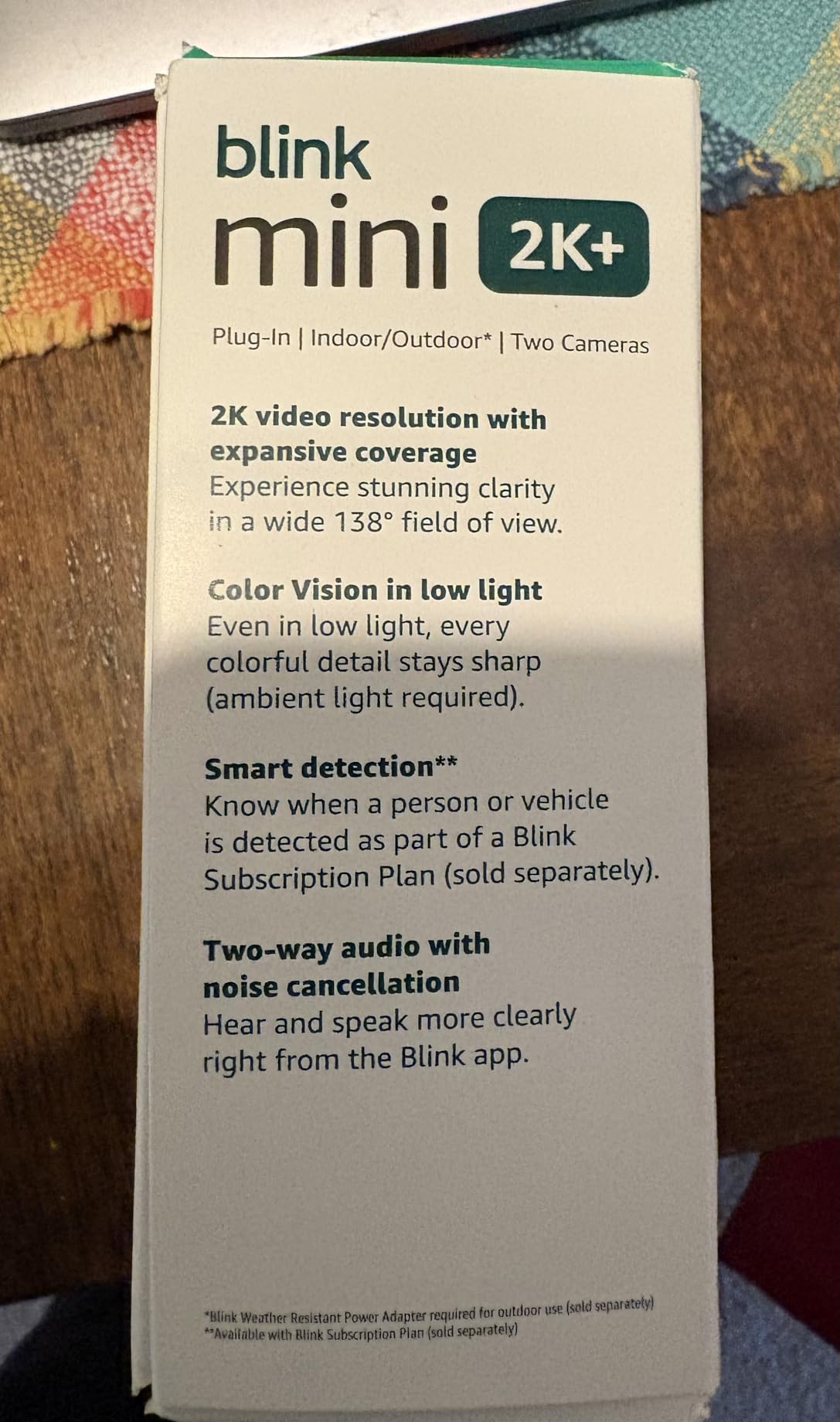 Blink Mini 2K+ (newest model) - Plug-in Home & Pet Indoor Security Camera with 2K video resolution, night vision, enhanced audio, motion detection customer photo 1