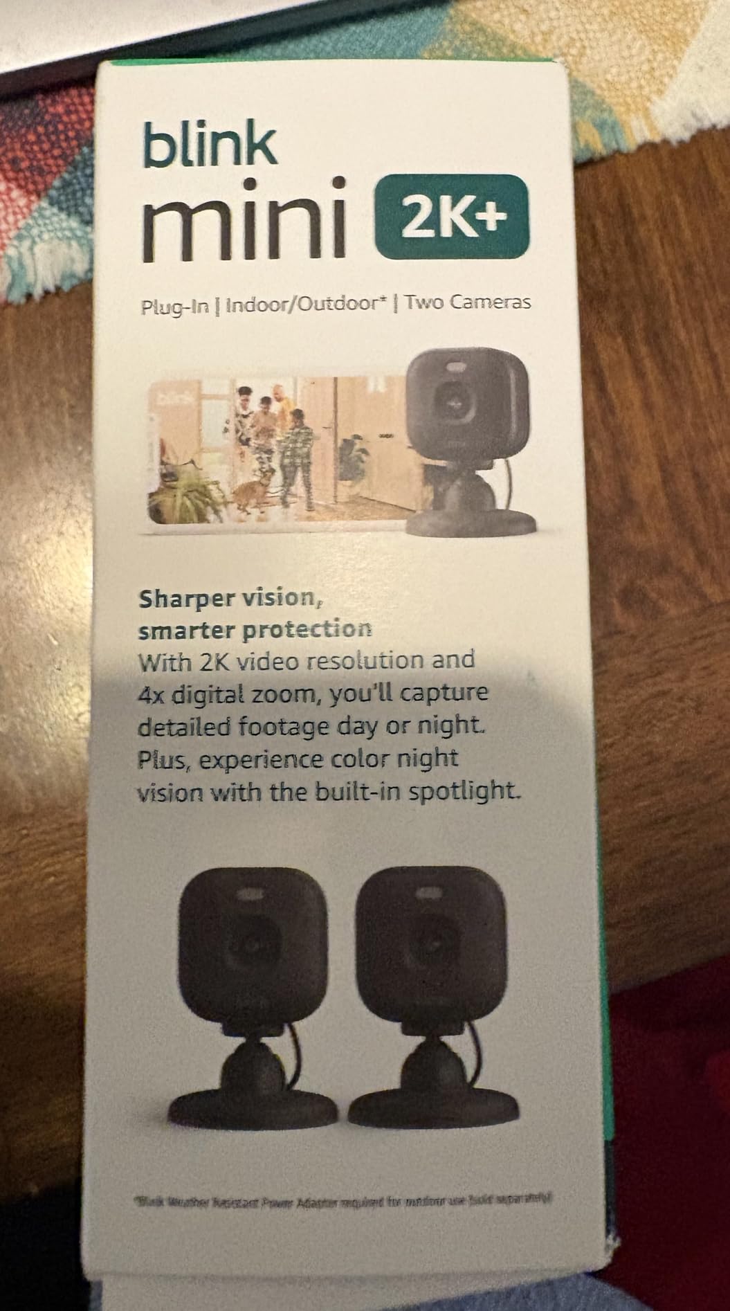 Blink Mini 2K+ (newest model) - Plug-in Home & Pet Indoor Security Camera with 2K video resolution, night vision, enhanced audio, motion detection customer photo 2