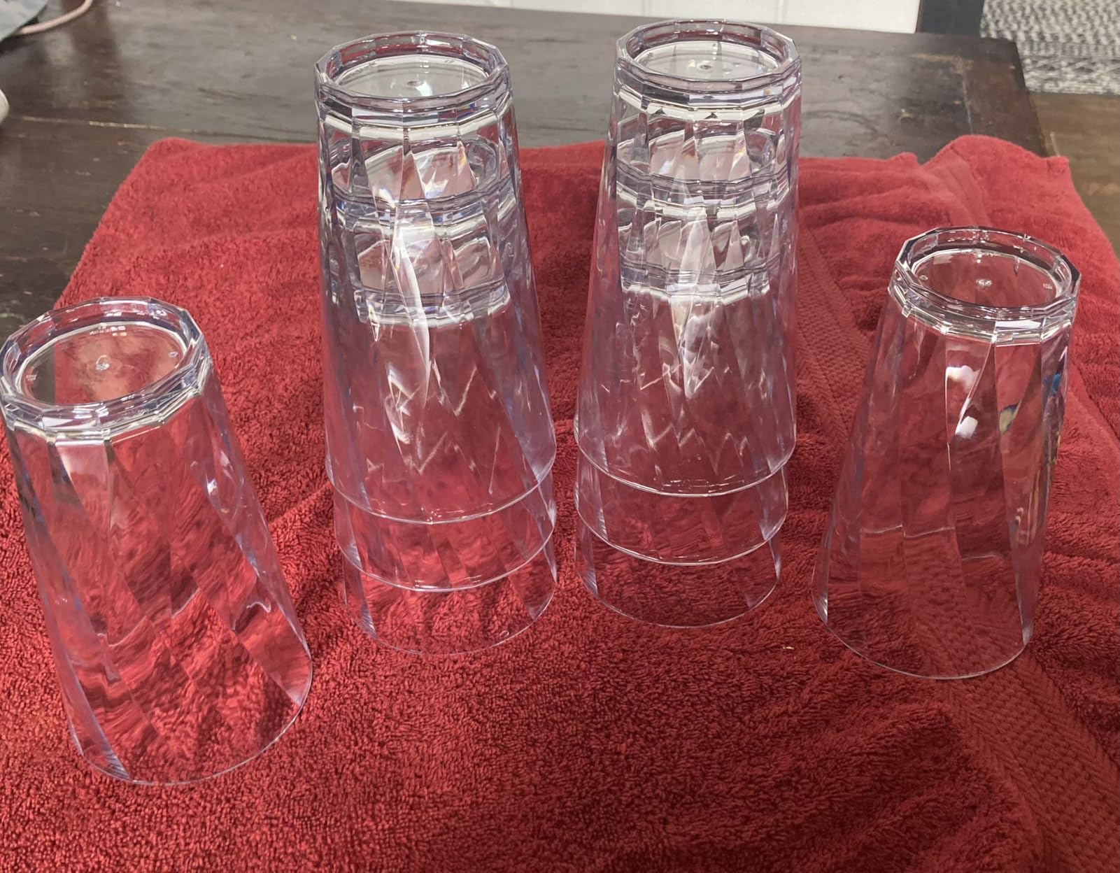 US Acrylic Optix Plastic Reusable Drinking Glasses (Set of 16) 14oz Rocks & 20oz Water Cups in Clear | BPA-Free Tumblers customer photo 2