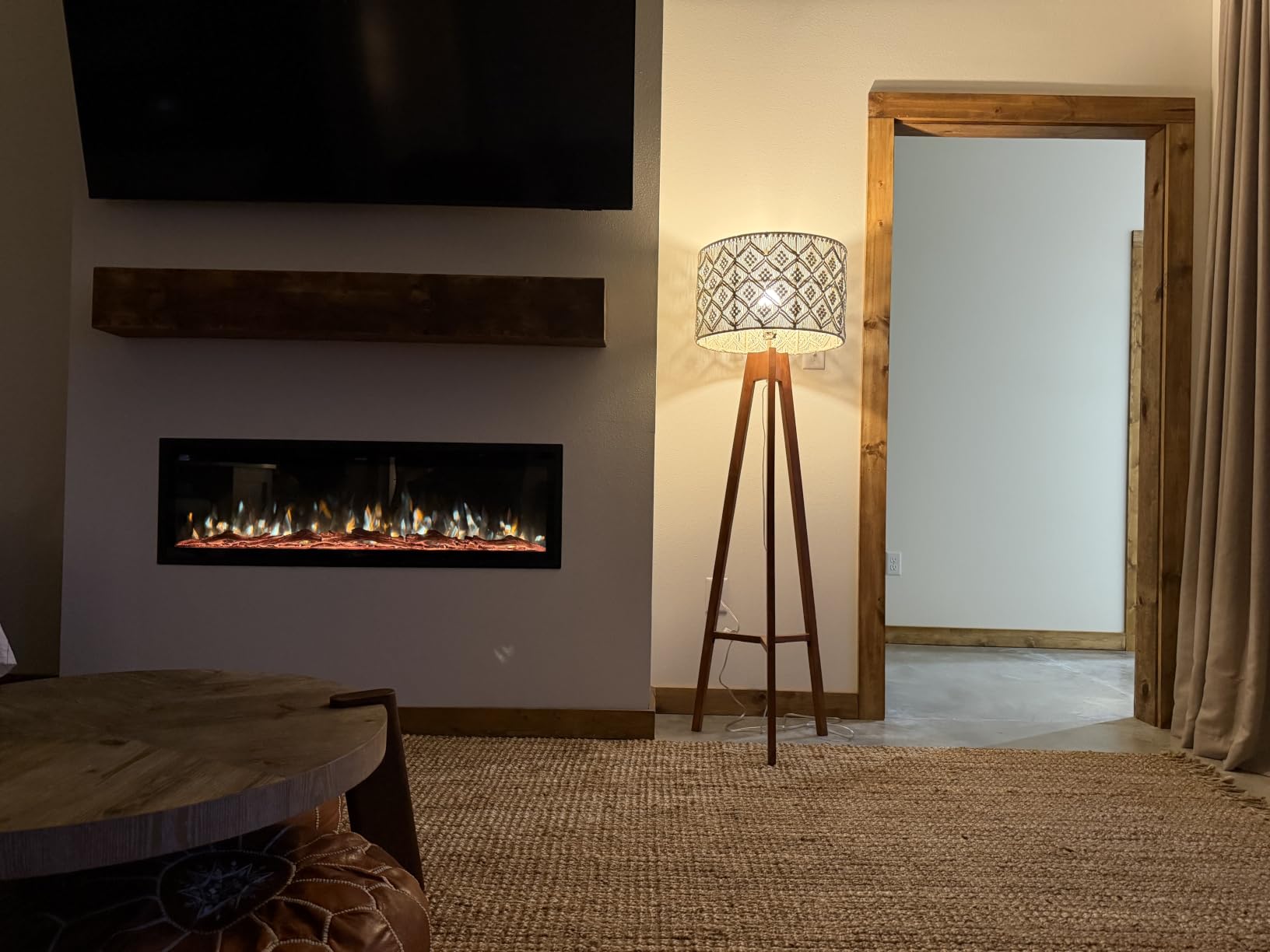 Westinghouse 50 Inch Electric Fireplace Heater, Compatible with Alexa & Google Home, Wall Mount or in-Wall Recessed Fireplace Insert, 24 Hour Timer, Color Changing Flames, 750W/1500W Indoor Heater customer photo 2