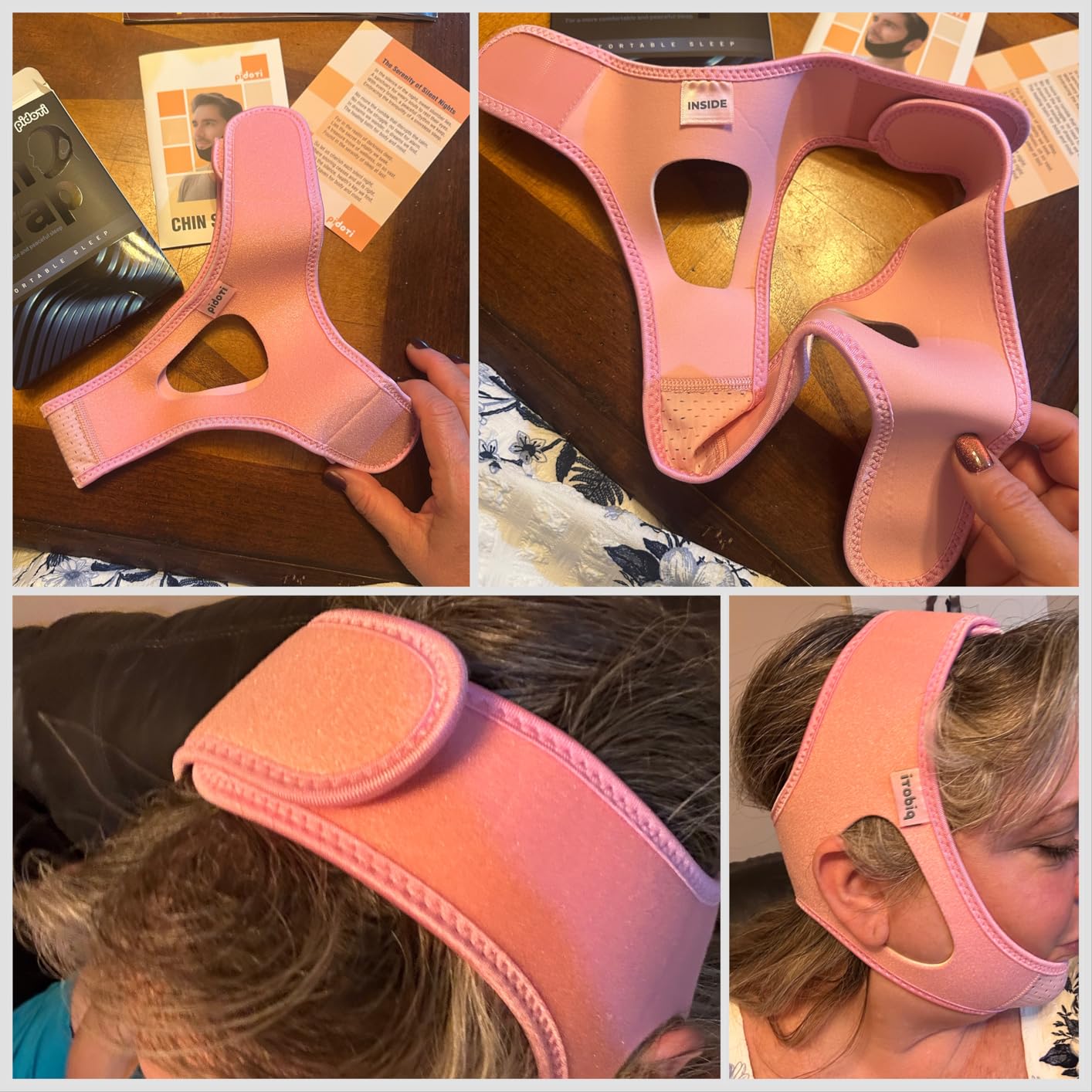 Chin Strap for CPAP Users to Keep Mouth Closed, FSA/HSA, S-M, Pink | Comfortable CPAP Strap for Women Who Breathe Through The Mouth During Sleep, Jaw Support Positioning Nasal Breathing customer photo 1