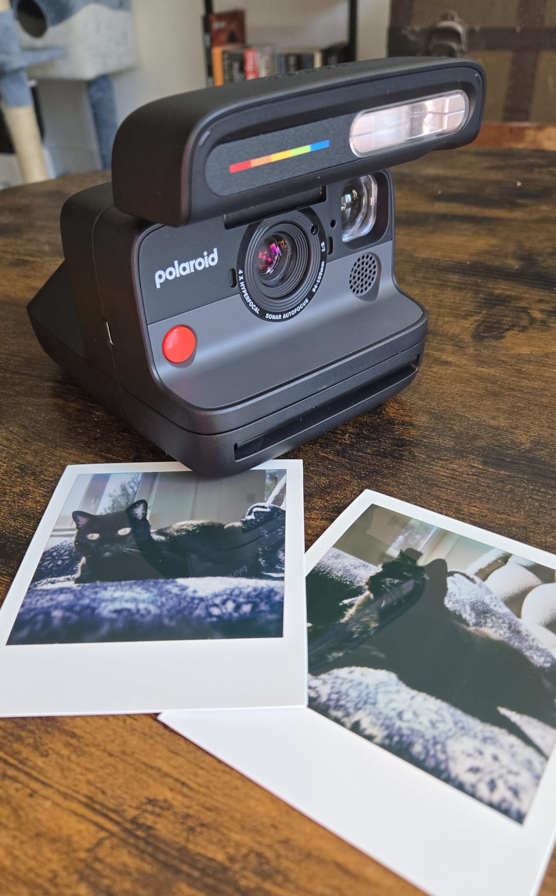 Polaroid Flip Instant Camera + Color Film Bundle (16 Photos Included) - Black (6565) - Hyperfocal 4-Lens System, Sonar autofocus, and Scene Analysis with Bluetooth paired Companion app customer photo 2