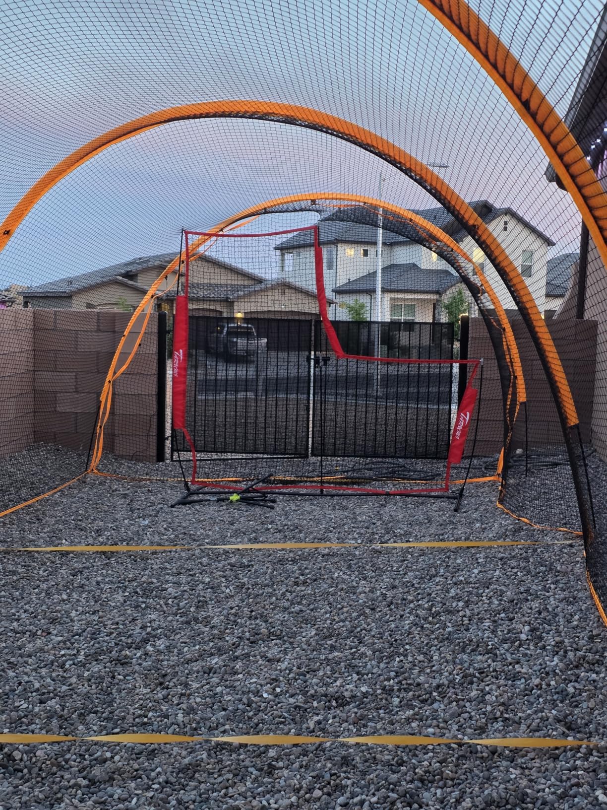 ORIENGEAR Baseball Batting Cage for Backyard, 30 x 12 x 8 ft, Fully Enclosed Hitting Cage, Baseball and Softball Training Cages, Backyard Hitting and Pitching Practice Net with Frame, 1.25