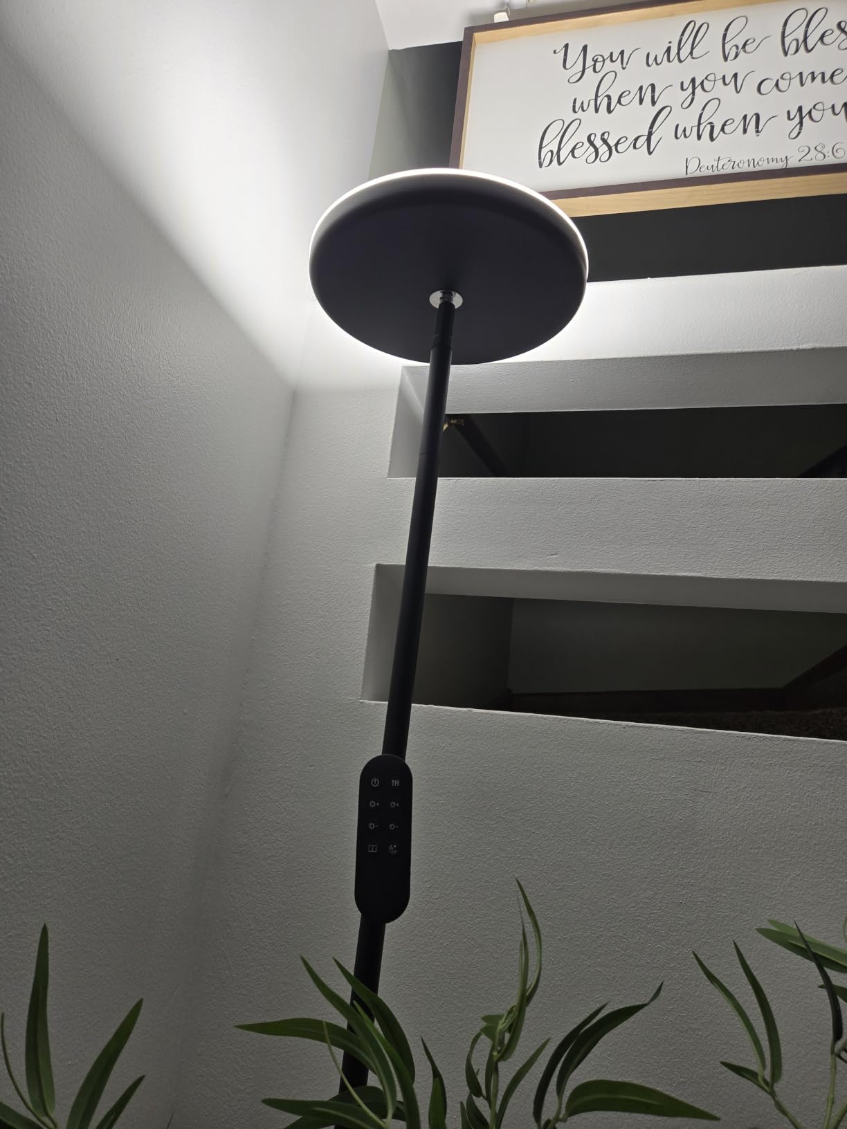 JOOFO LED Floor Lamp - Super Bright Torchiere with Remote & Foot Switch, Stepless Dimmable Tall Standing Lamp, 69