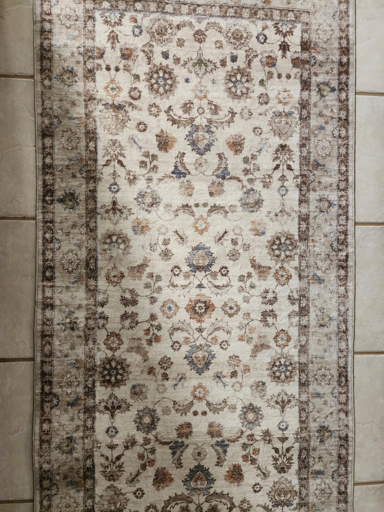 Machine Washable Rugs for Living Room: 8x10 Area Rugs for Bedroom Vintage Stain Resistant Non Slip Low Pile Lightweight Boho Carpet for Kitchen Dining Room Farmhouse Kids Room Nursery customer photo 2