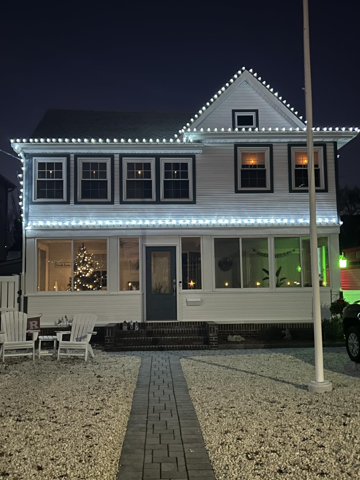 C9 Christmas Lights Outdoor with 100 Spring Clips 65FT 100 LED, C9 String Lights Waterproof Connectable Commercial Grade for Outside House Roof Patio Garden Yard customer photo 1