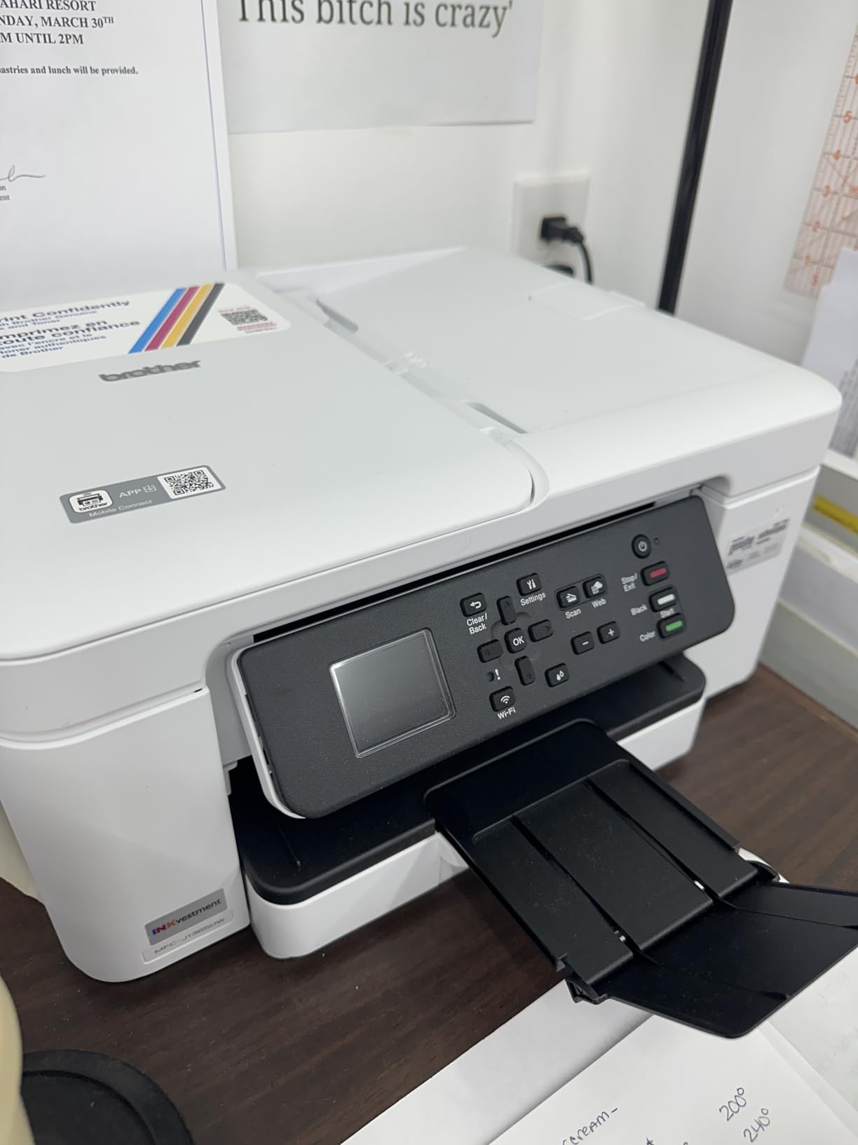 Brother INKvestment 1365 Wireless Color Inkjet All-in-One Printer with Automatic Duplex Printing and 1.8