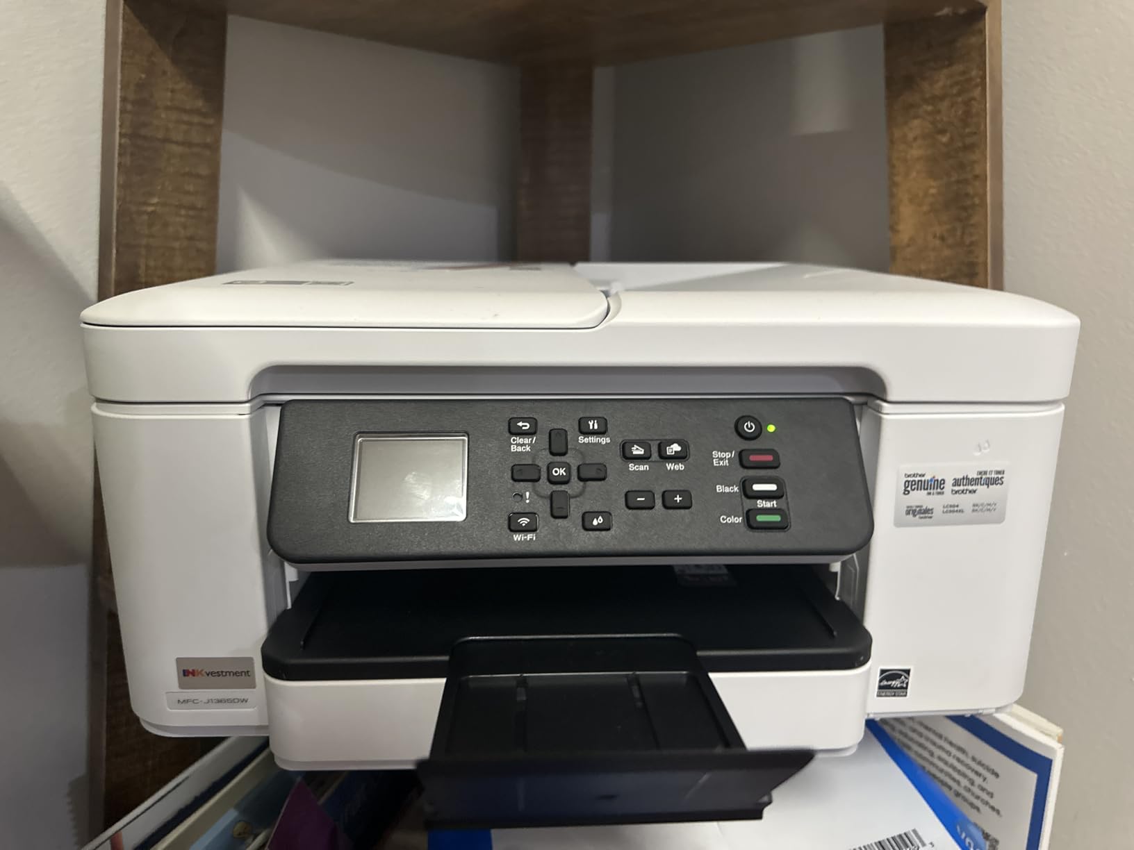 Brother INKvestment 1365 Wireless Color Inkjet All-in-One Printer with Automatic Duplex Printing and 1.8